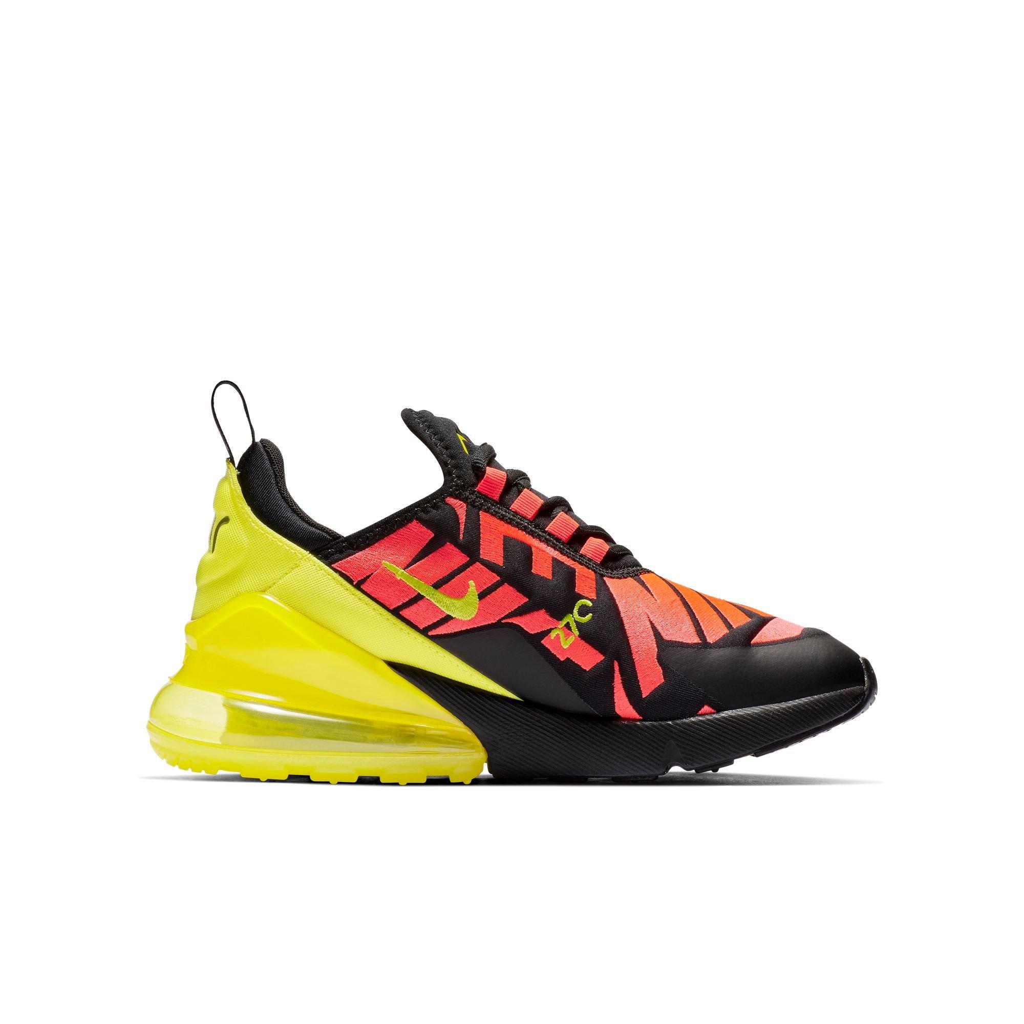 black and yellow air max 270