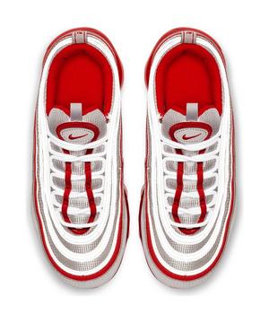 Nike Air Vapormax 97 Atmosphere Grey University Red Grade School