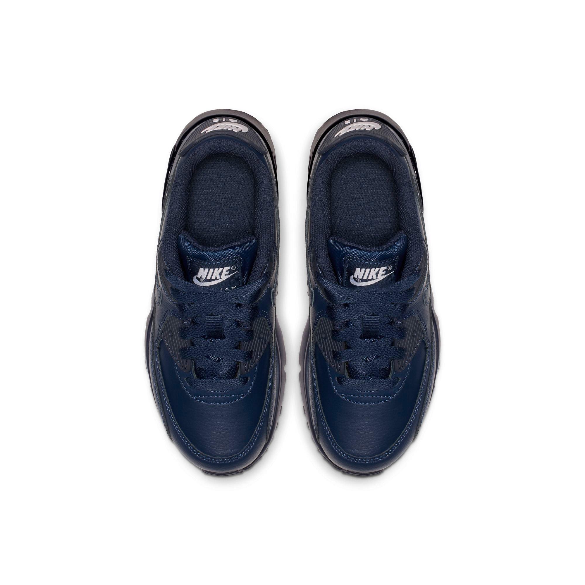 nike air max 90 leather midnight navy preschool kids' shoe