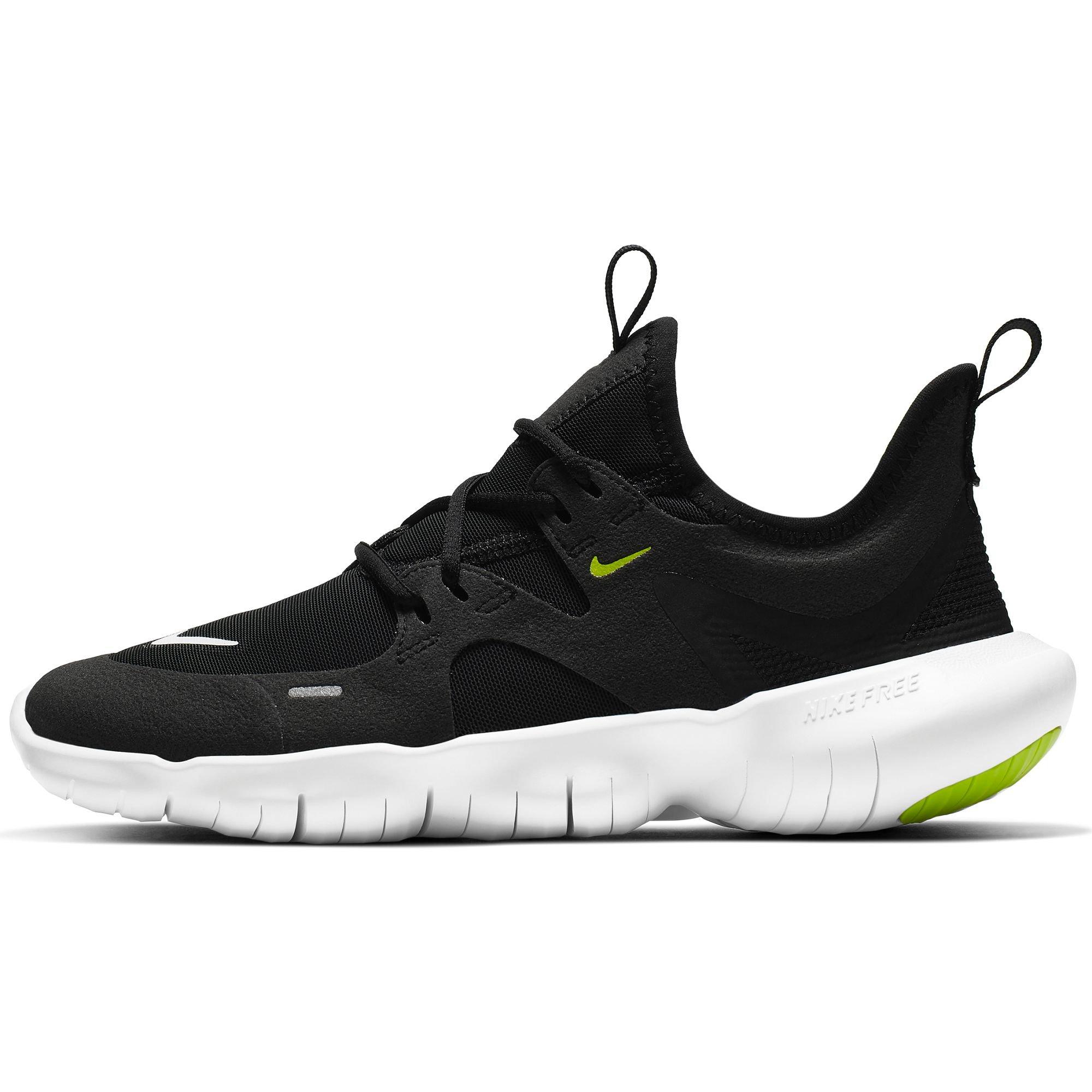 Nike Free Rn 5 0 Black White Grade School Kids Running Shoe Hibbett City Gear