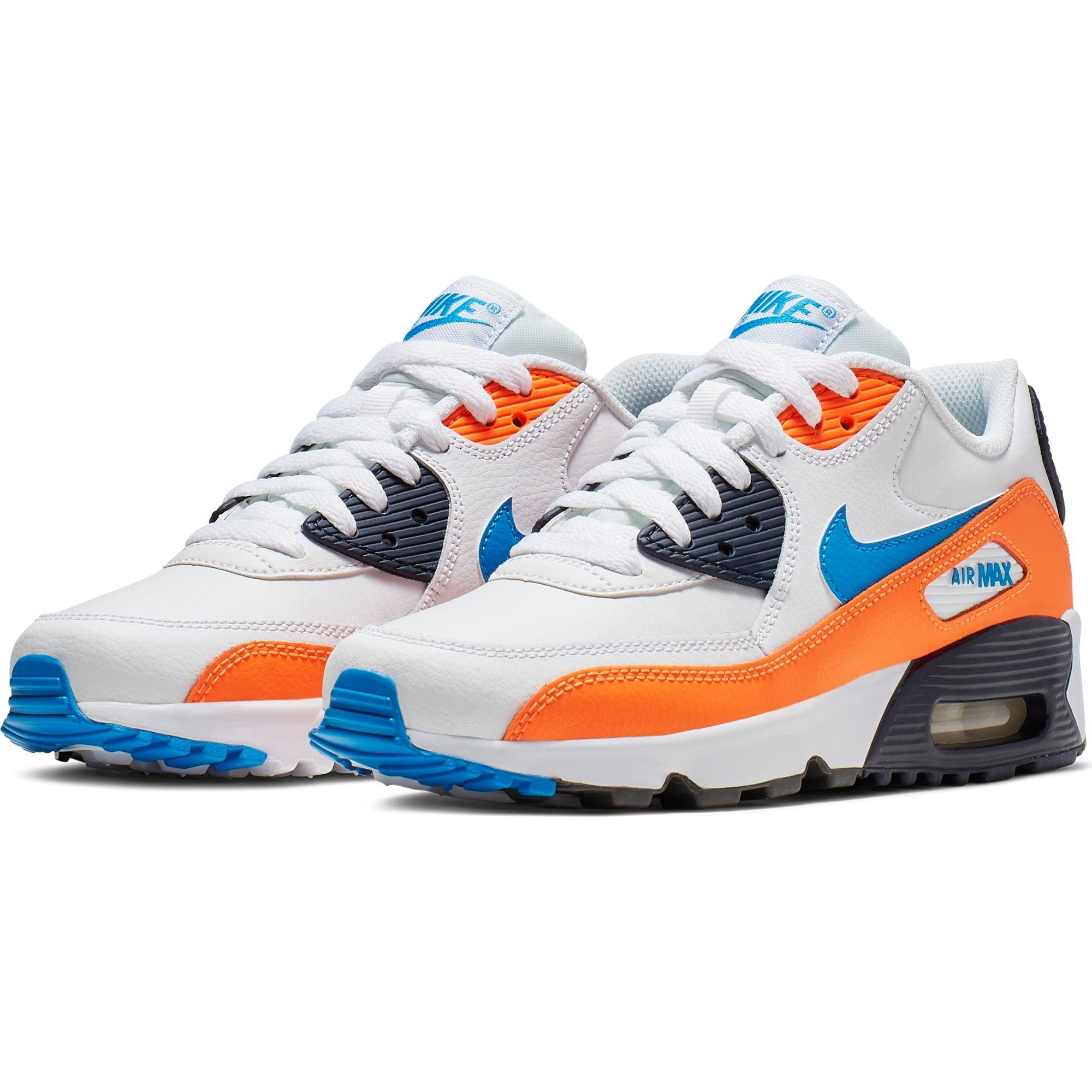 air max 90 orange and blue