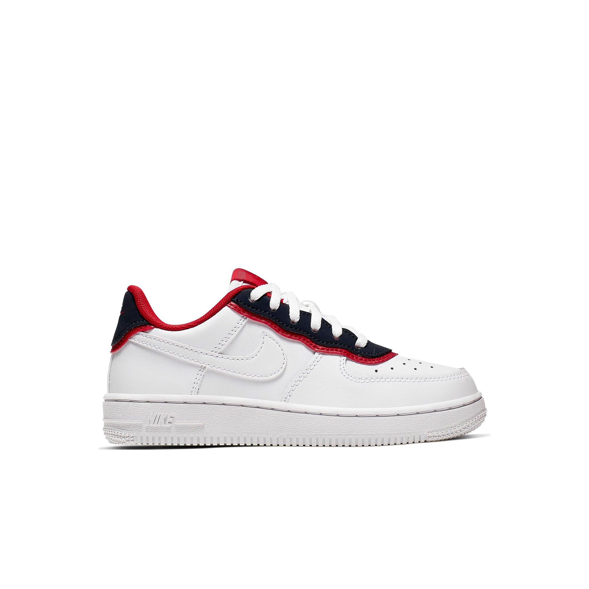 white and navy air force ones