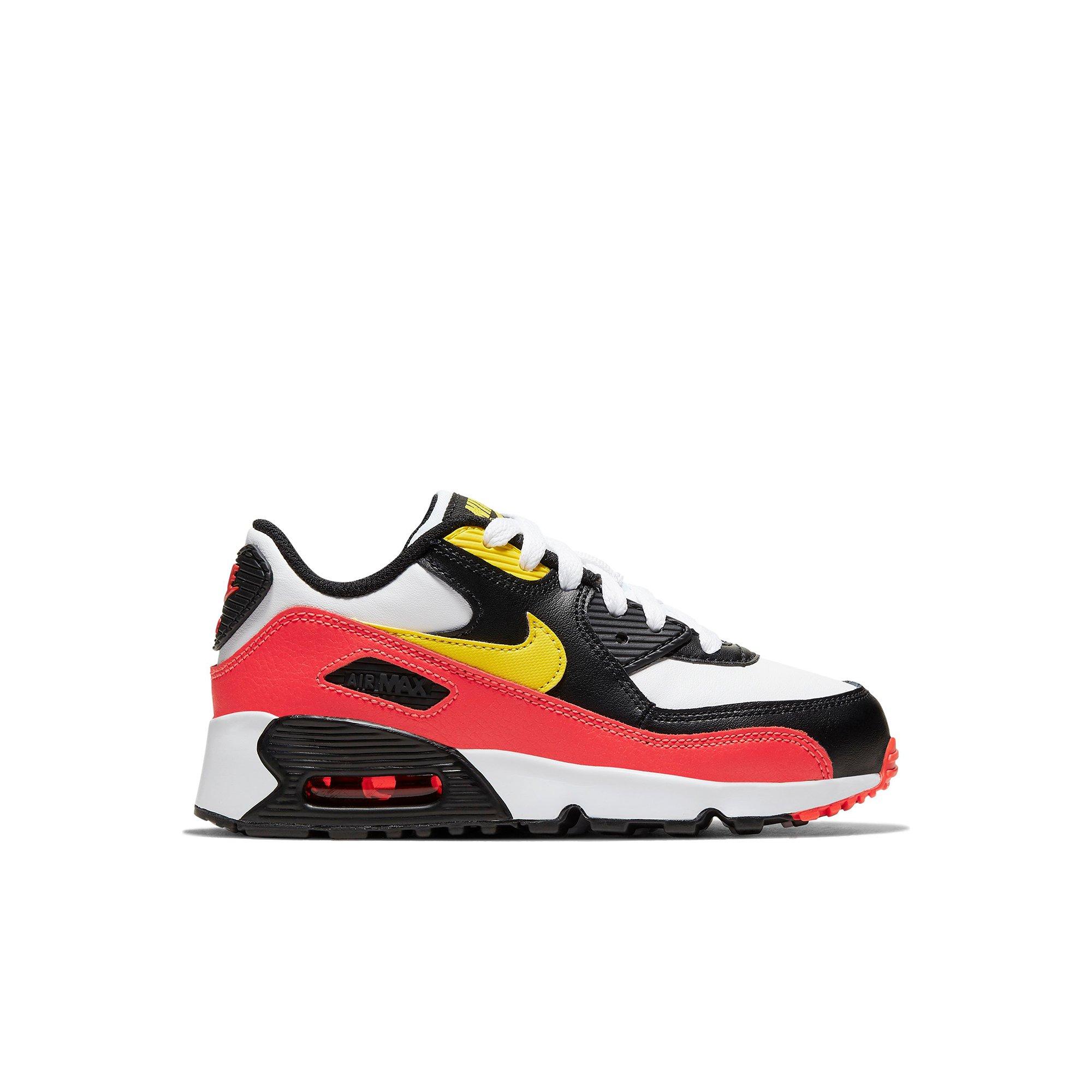 red yellow black shoes