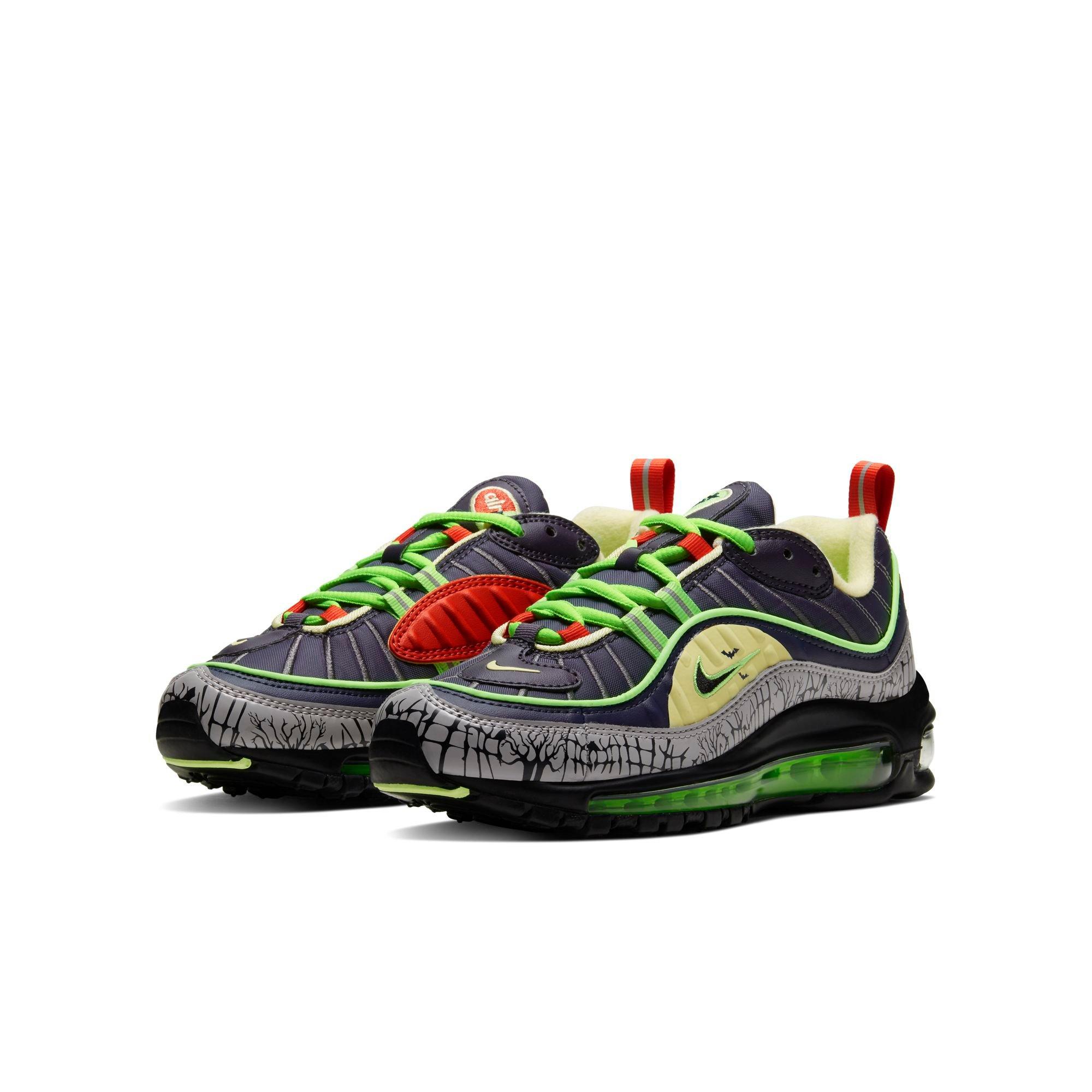 Nike Air Max 98 Halloween Black Multi Color Grade School Boys Shoe Hibbett City Gear