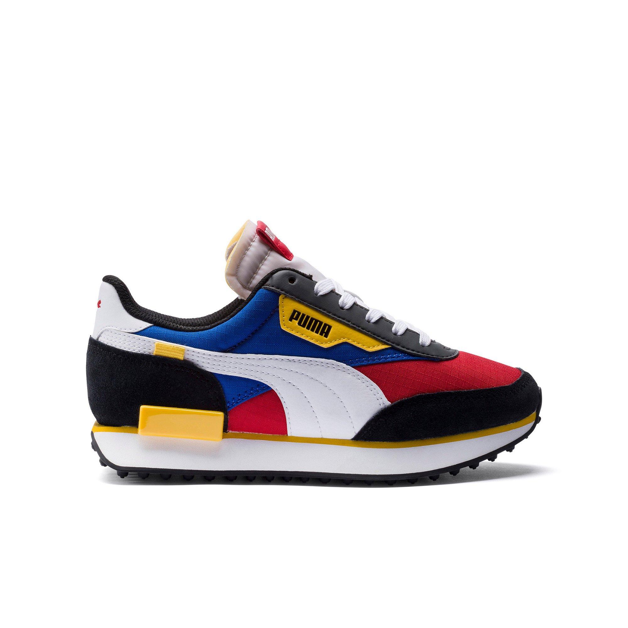 puma shoes red yellow blue