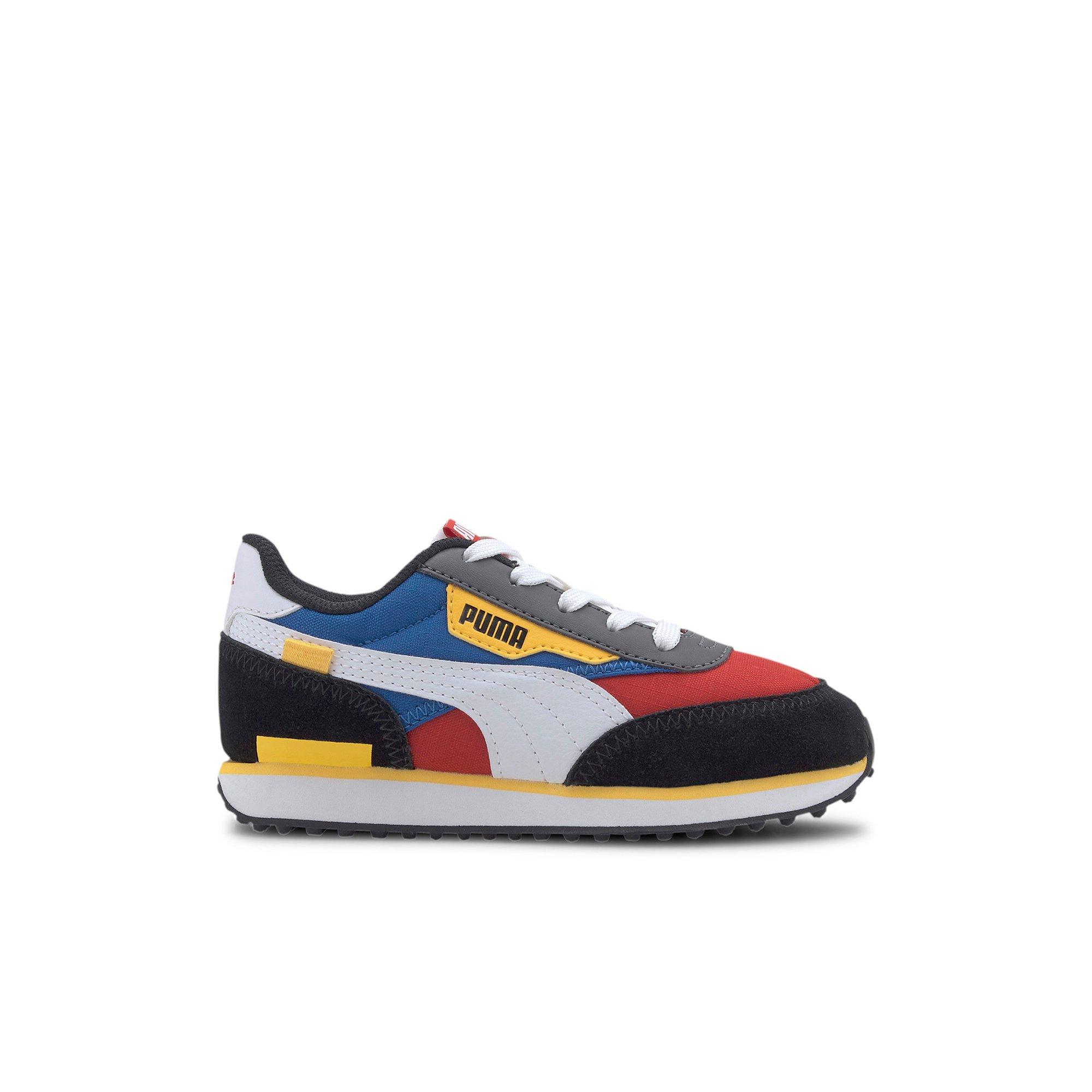 puma slip ons orange kids