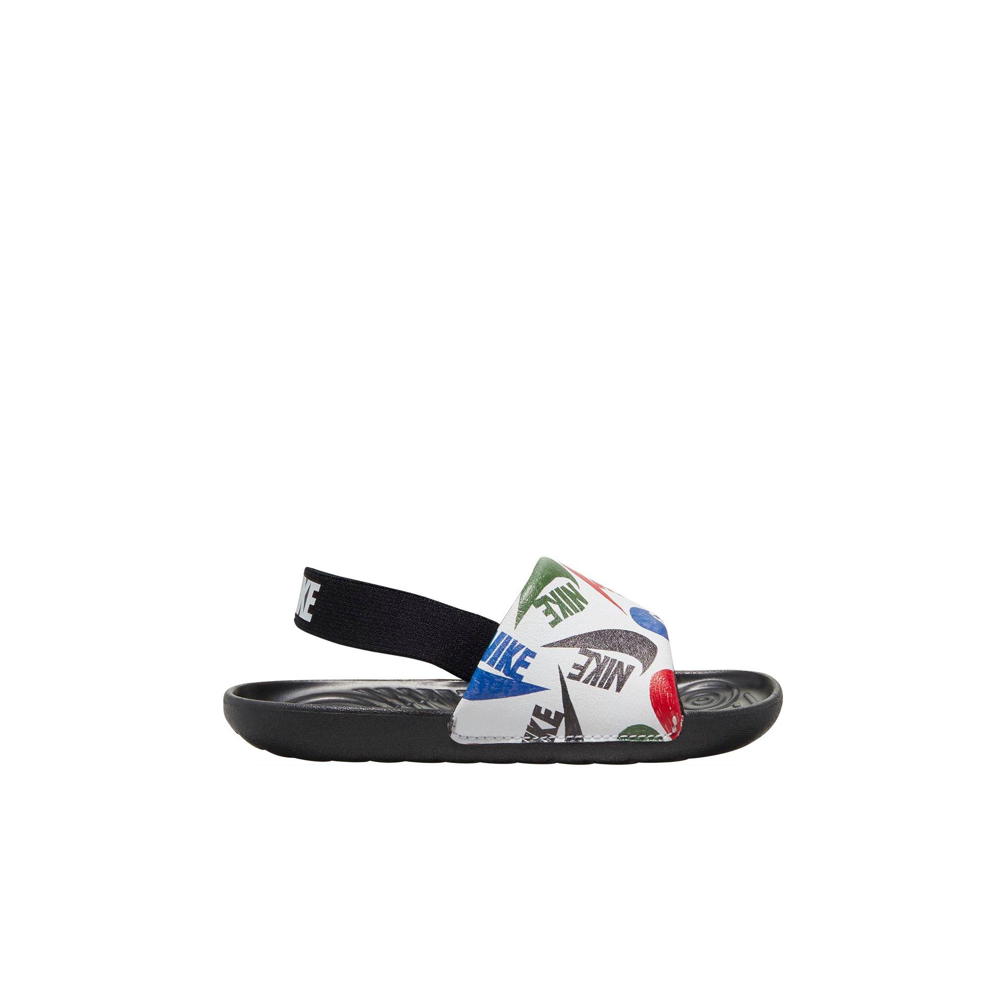 black nike slides boys