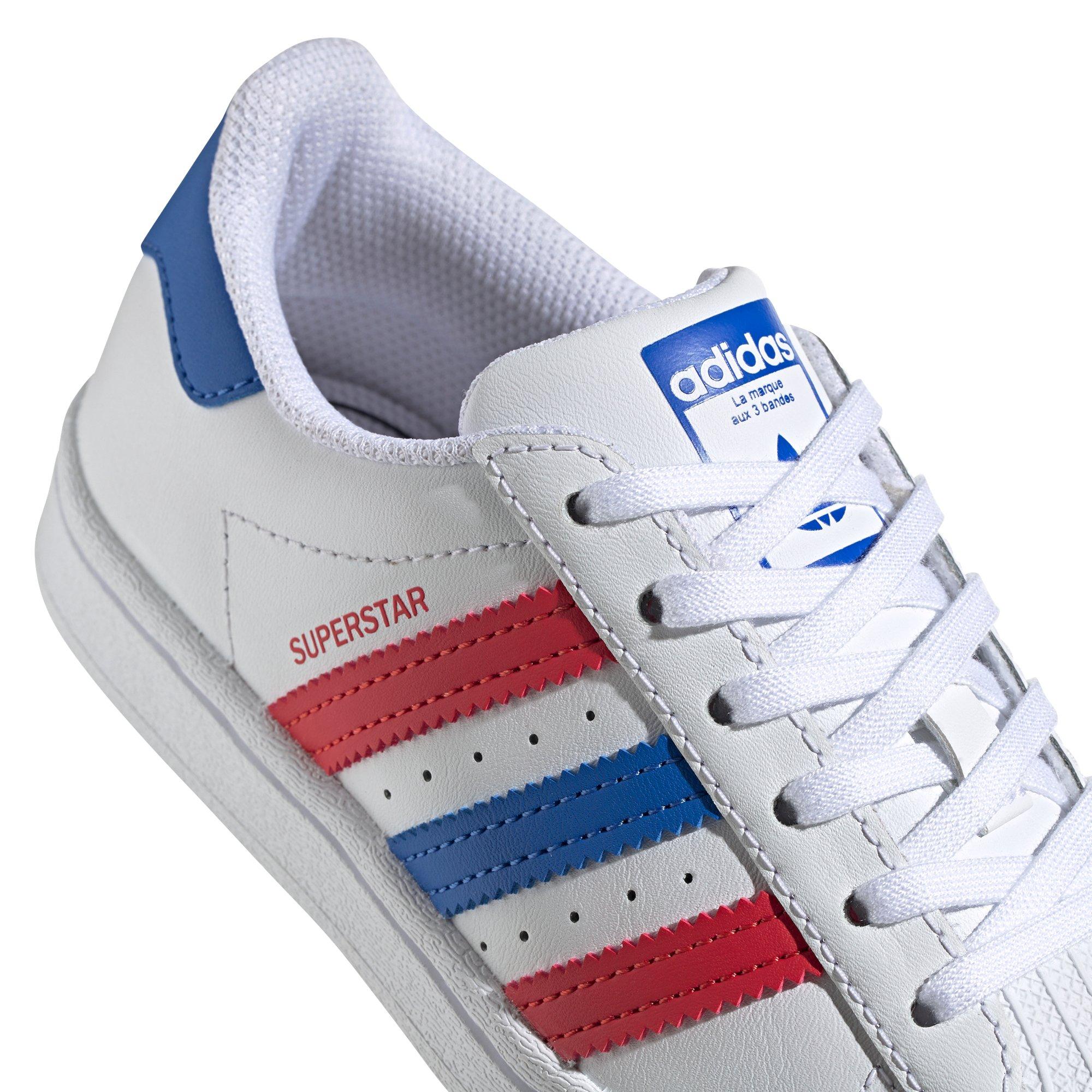 adidas superstar red white blue