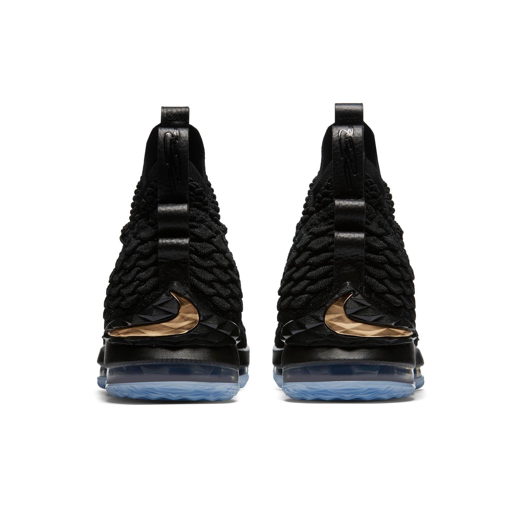 lebrons 15 black and gold