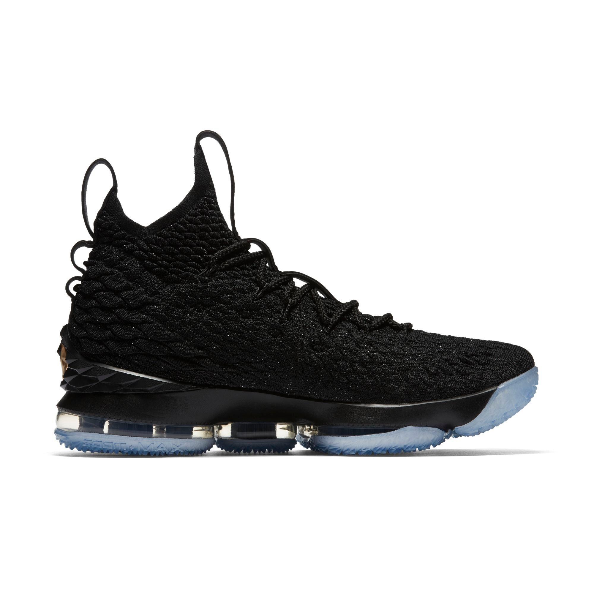lebron 15 mens black and gold