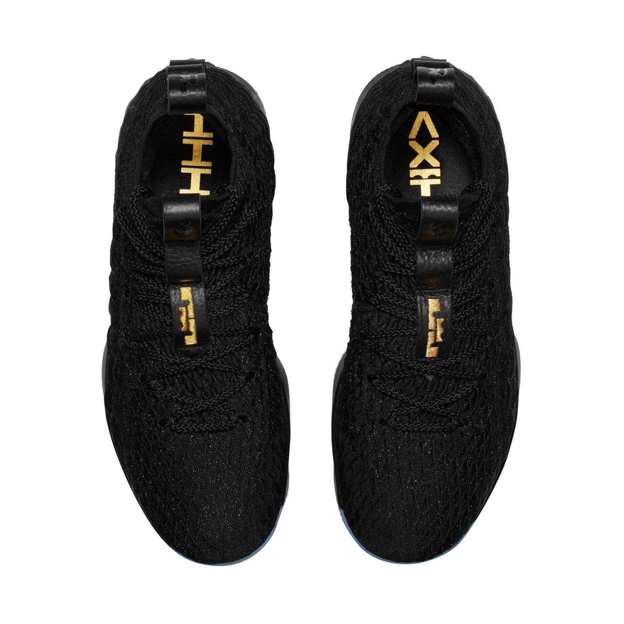 lebron james 15 black metallic gold
