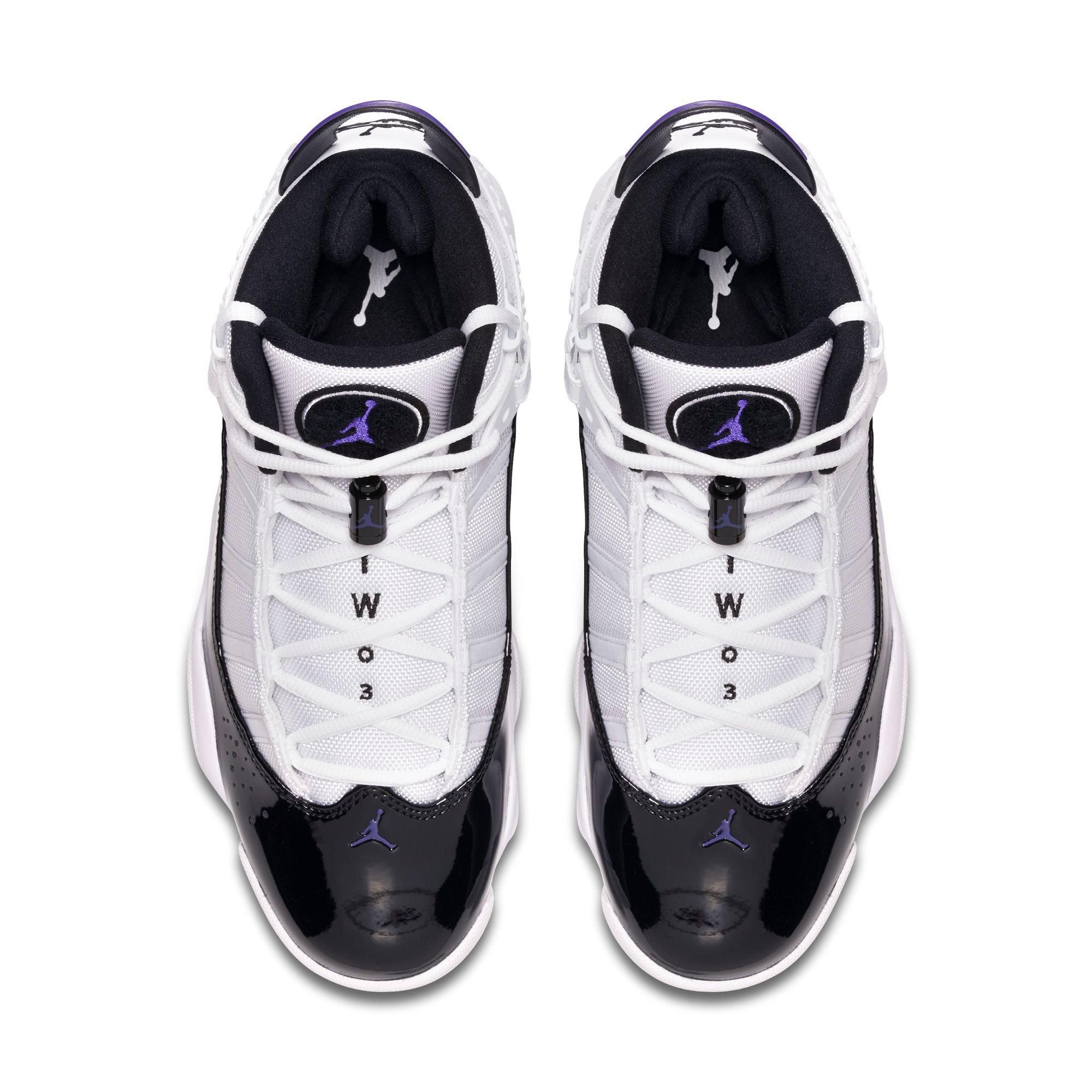 6 rings jordans purple