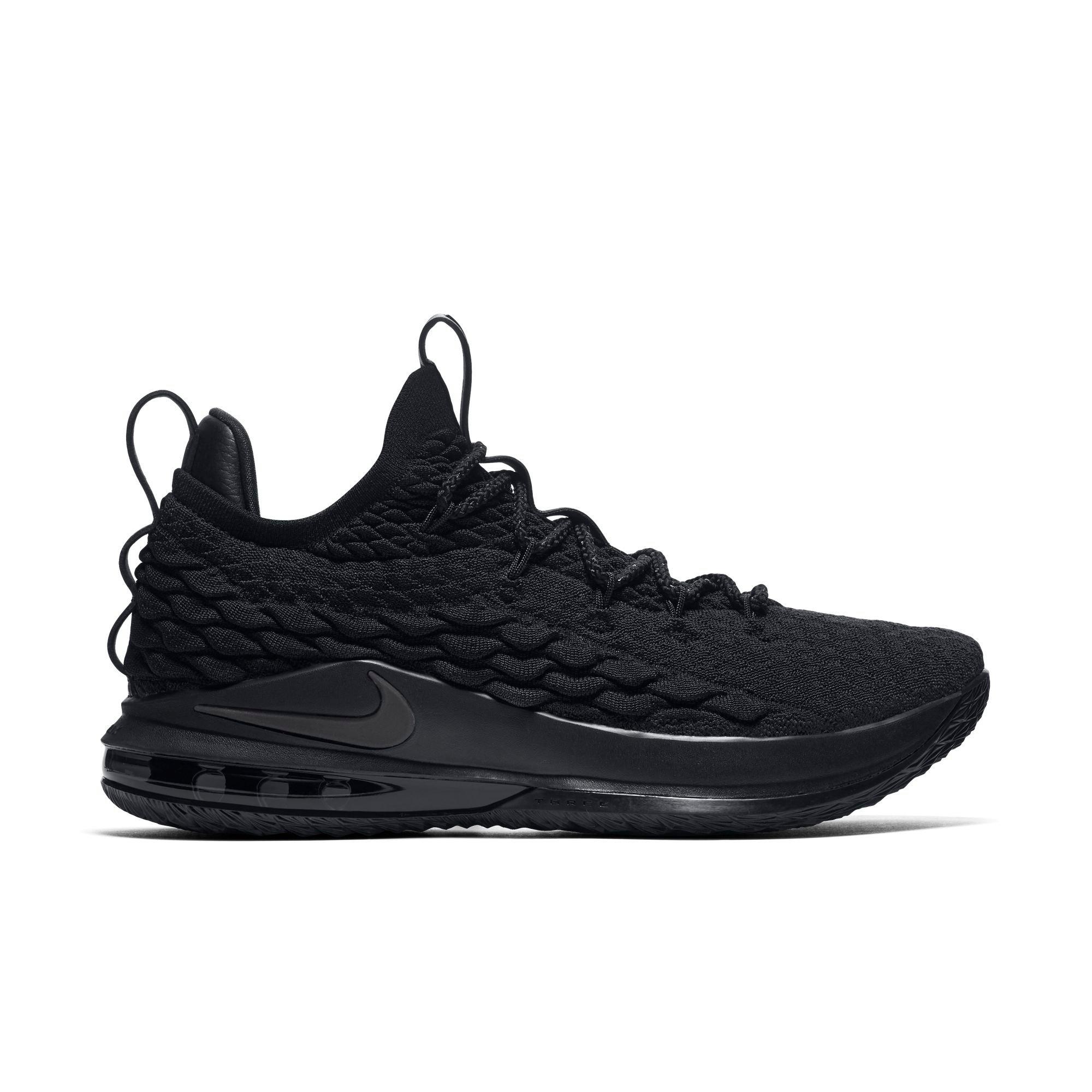 nike lebron 15 low black men's basketball shoe