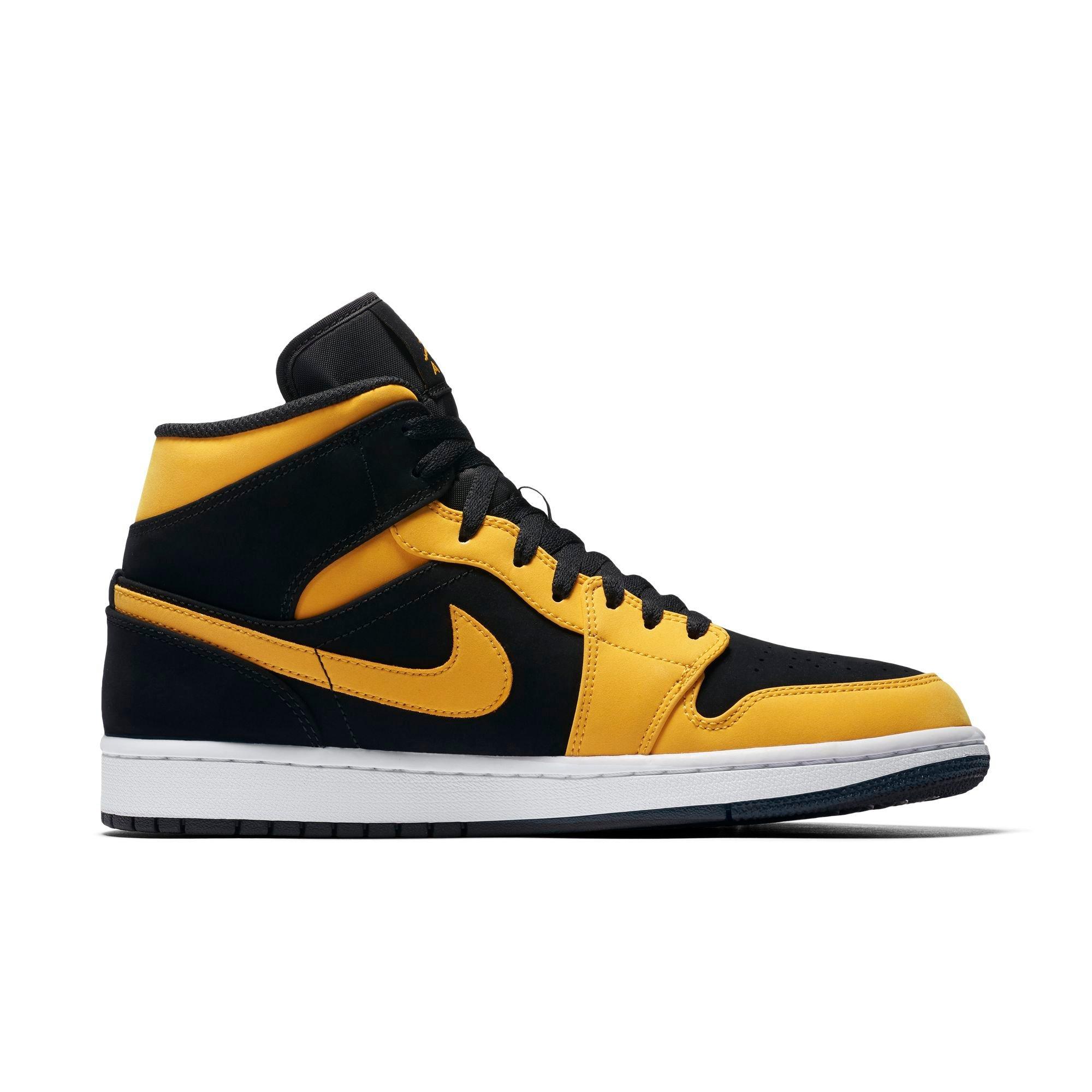 jordan 1 black and yellow mens