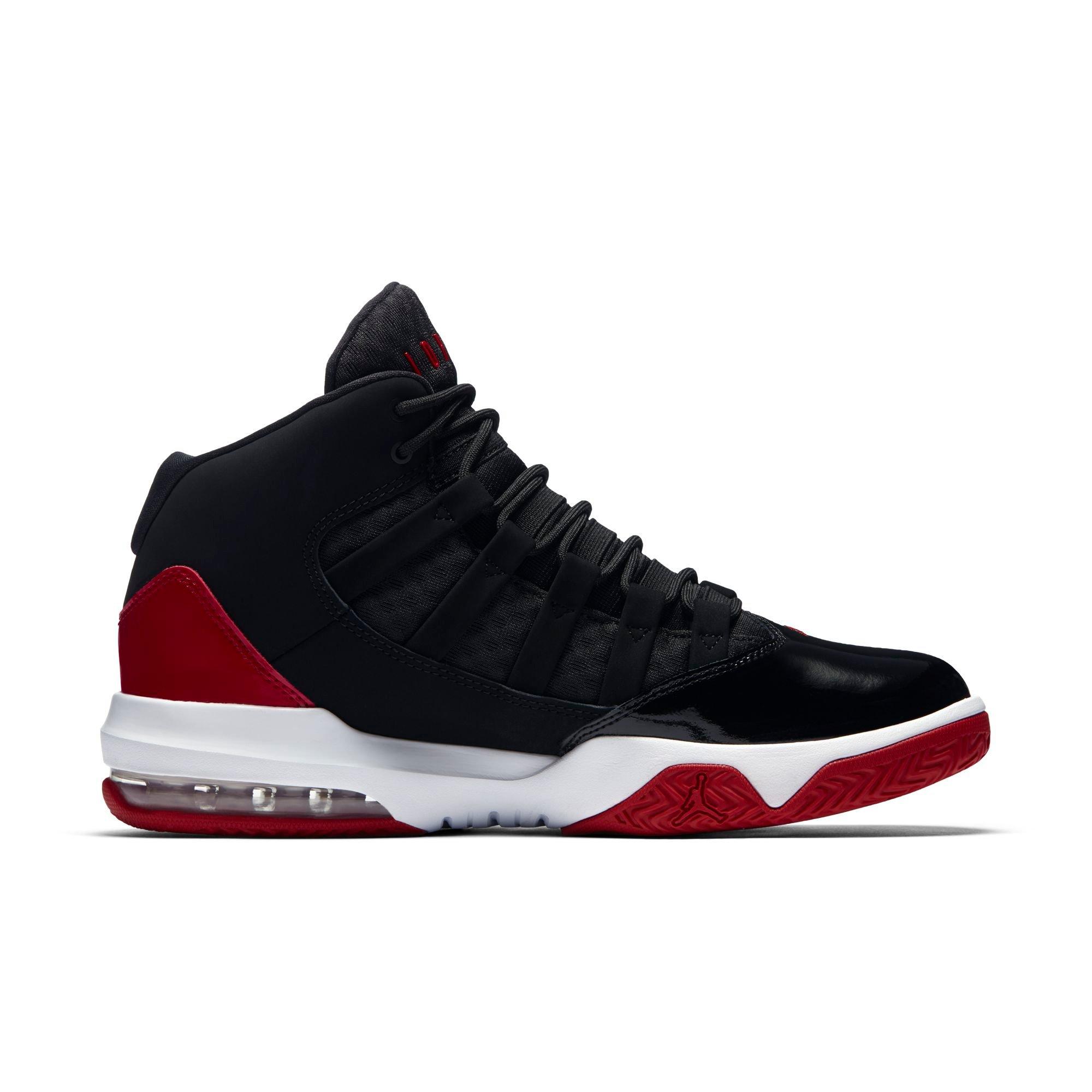 jordan shoes black and red