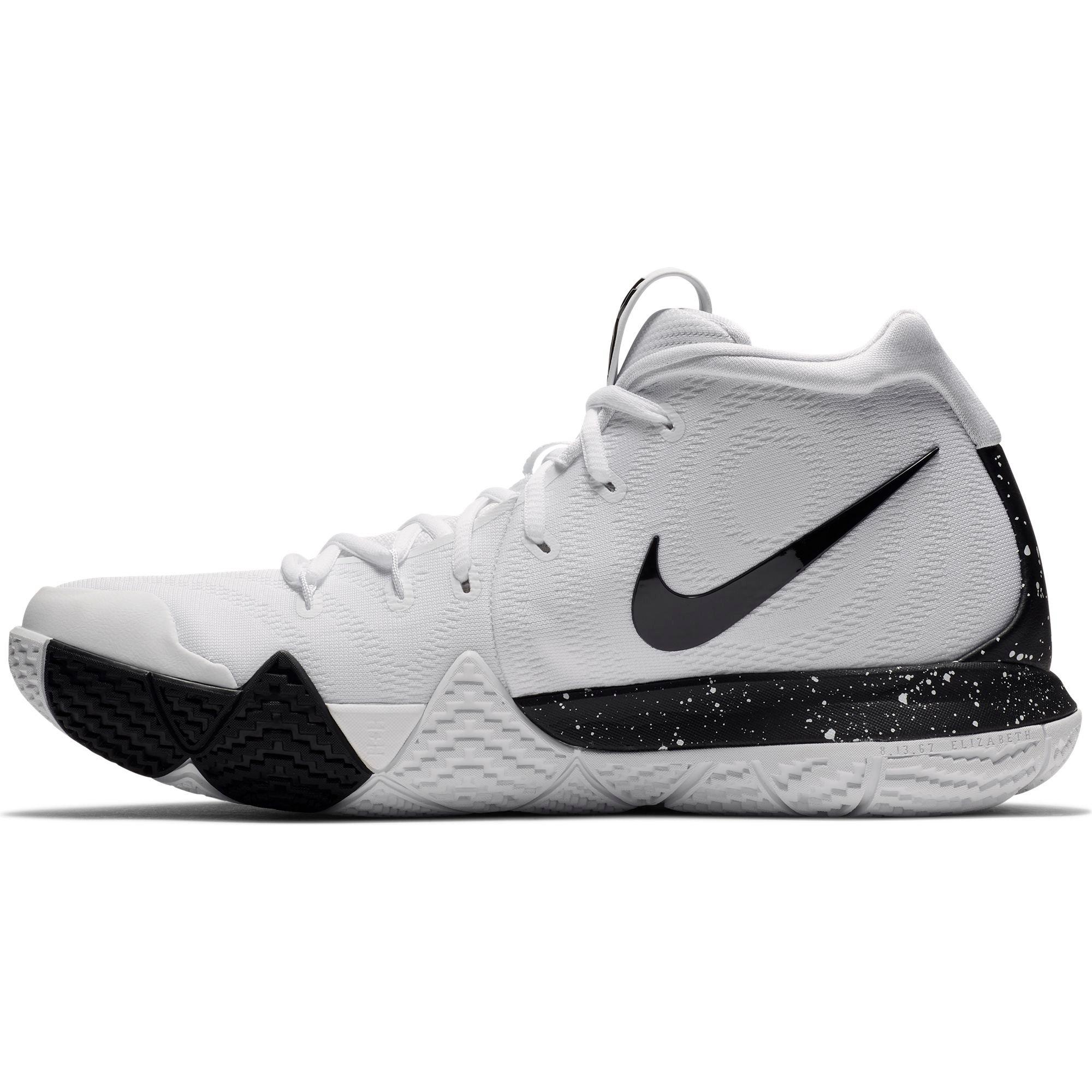 kyrie 4 white and black