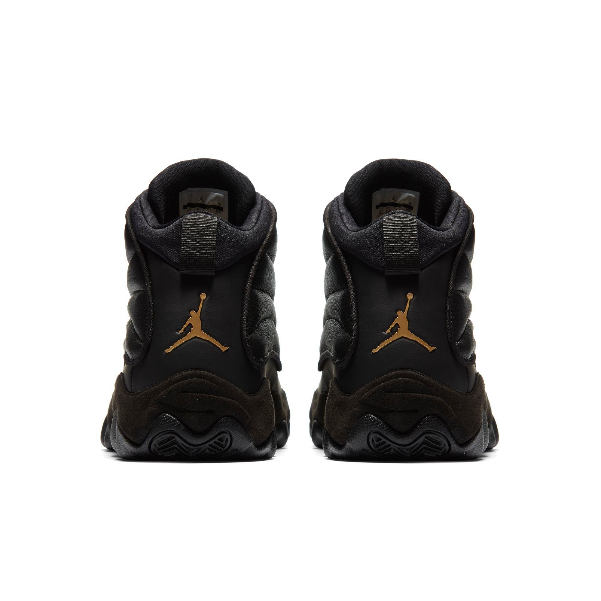 jordan pro strong black metallic gold