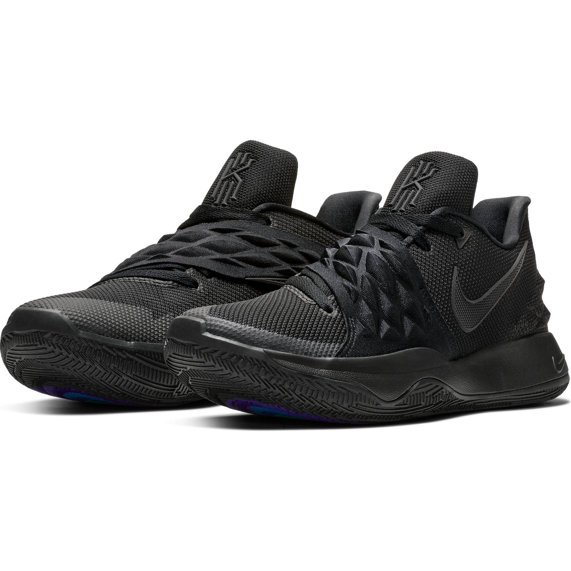 all black low top basketball shoes