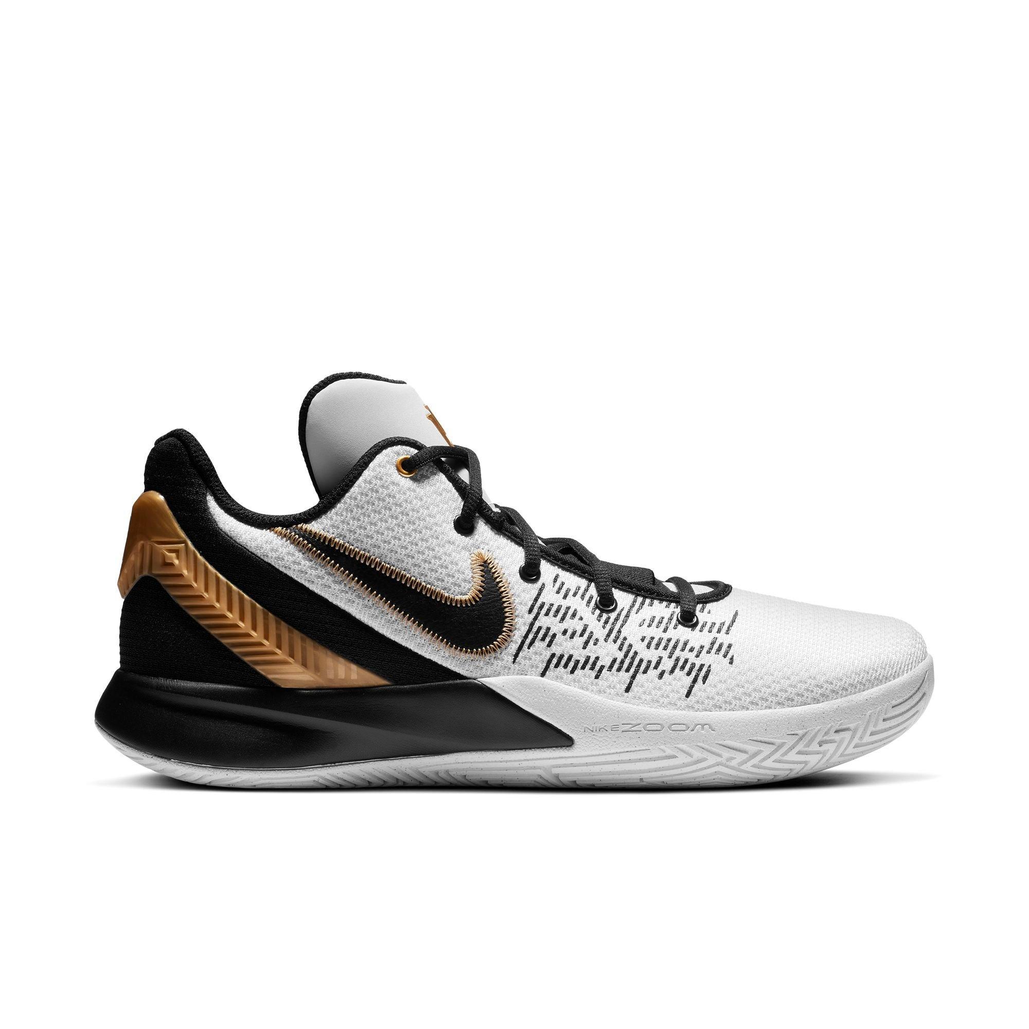 kyrie shoes white and gold