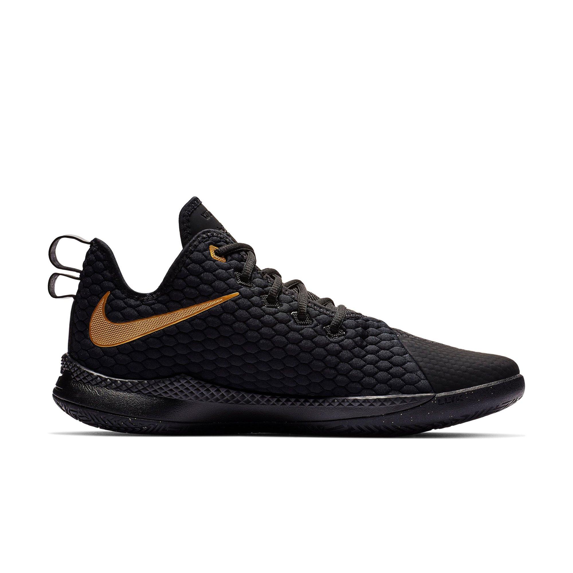 lebron witness 3 black gold basketball shoes