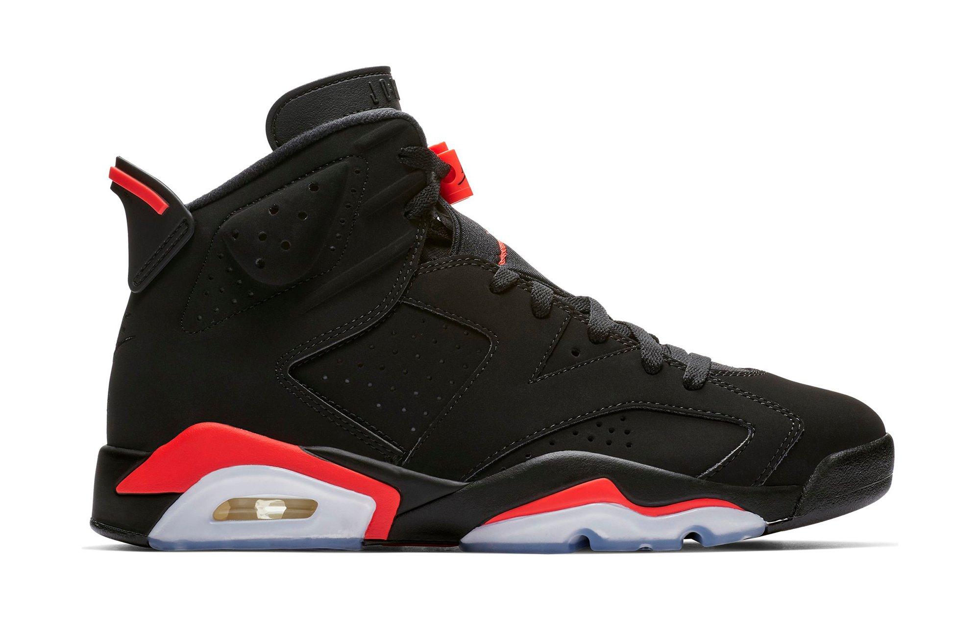 Sneakers Release Jordan Retro 6 Black Infrared Basketball Shoes