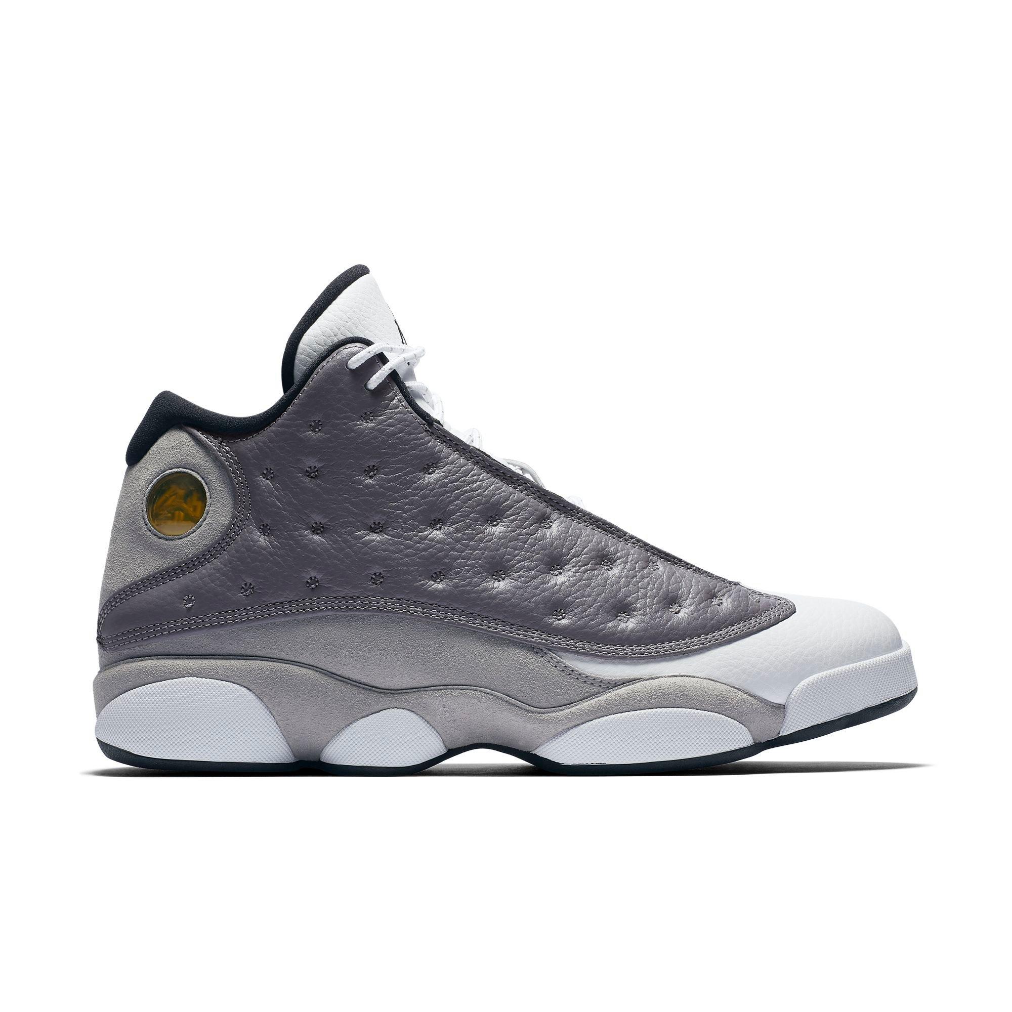 black and grey jordan 13s