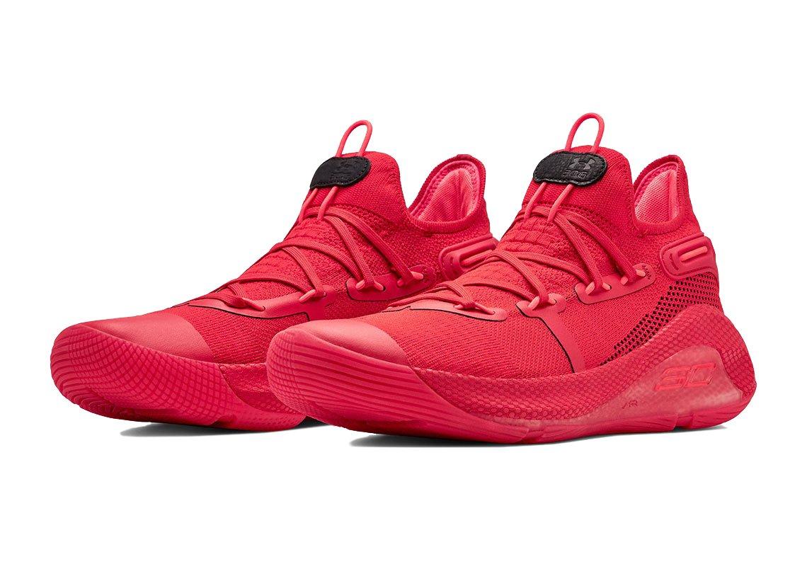 all red steph curry shoes