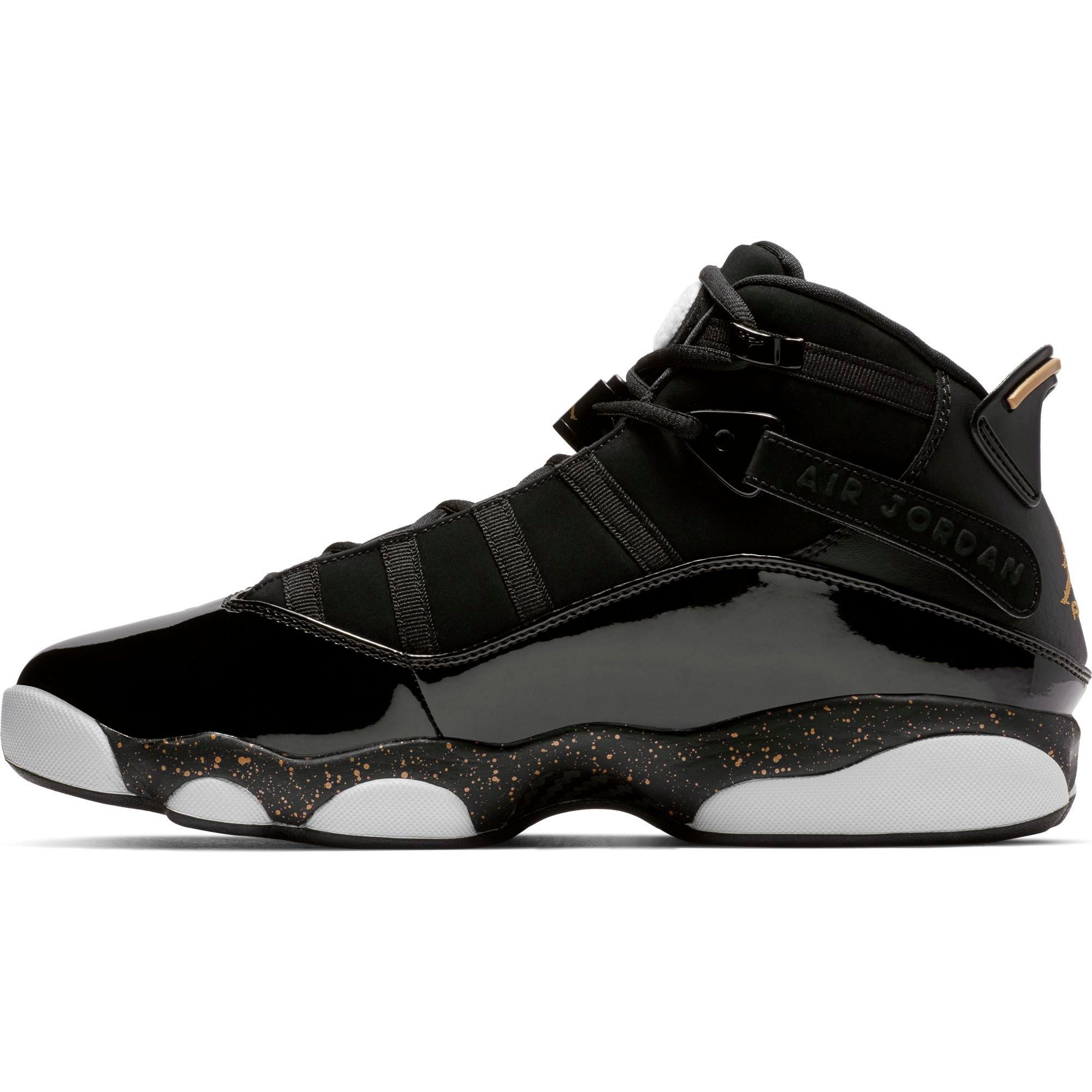 jordan 6 rings black metallic gold