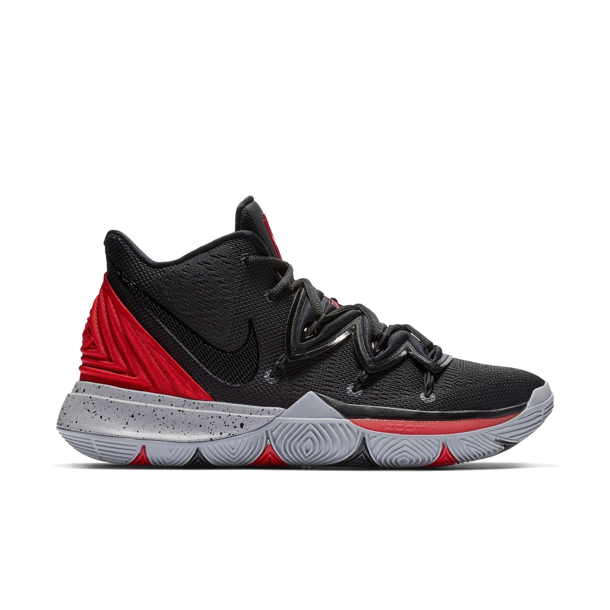 kyrie 5s red and black