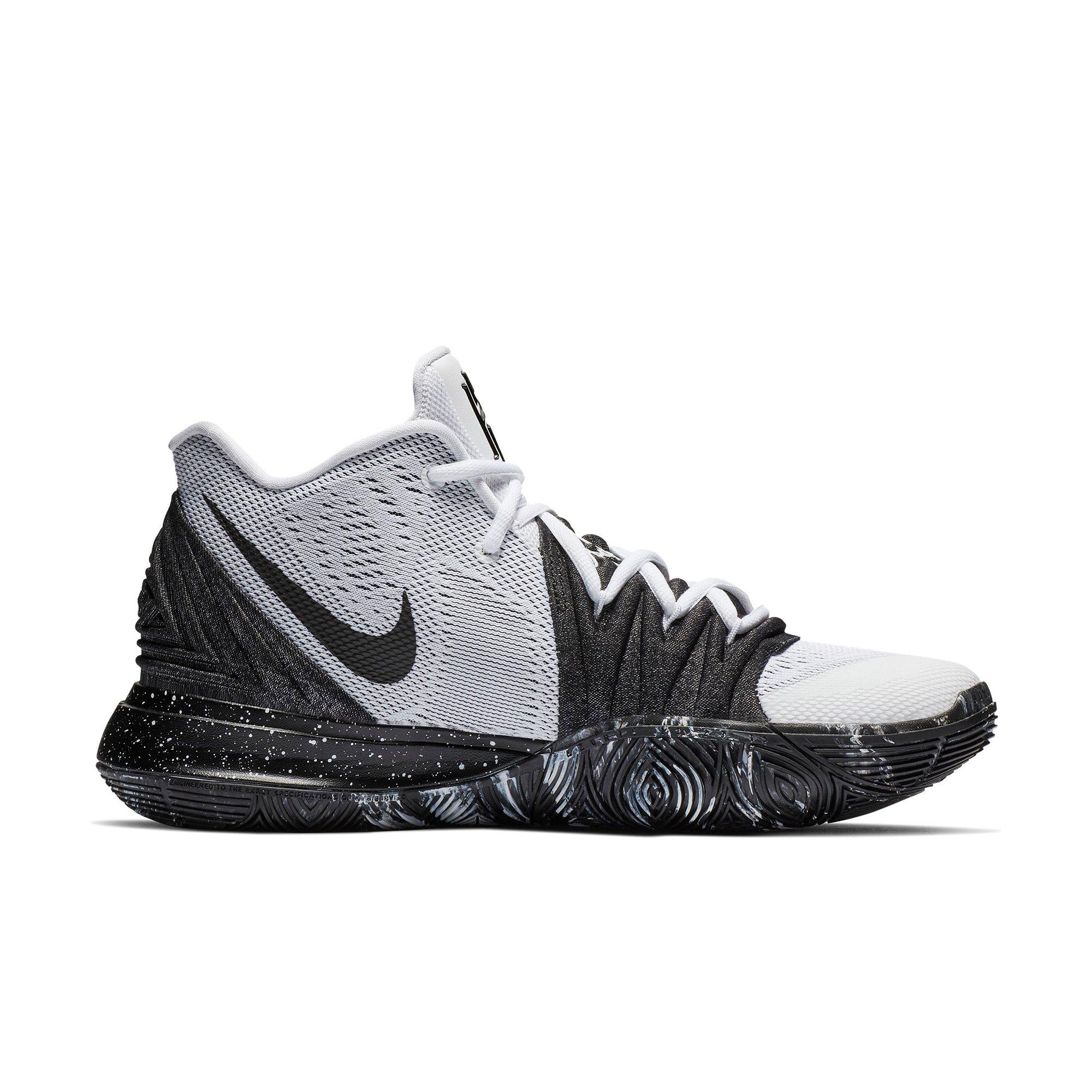 kyrie 5 shoes black and white