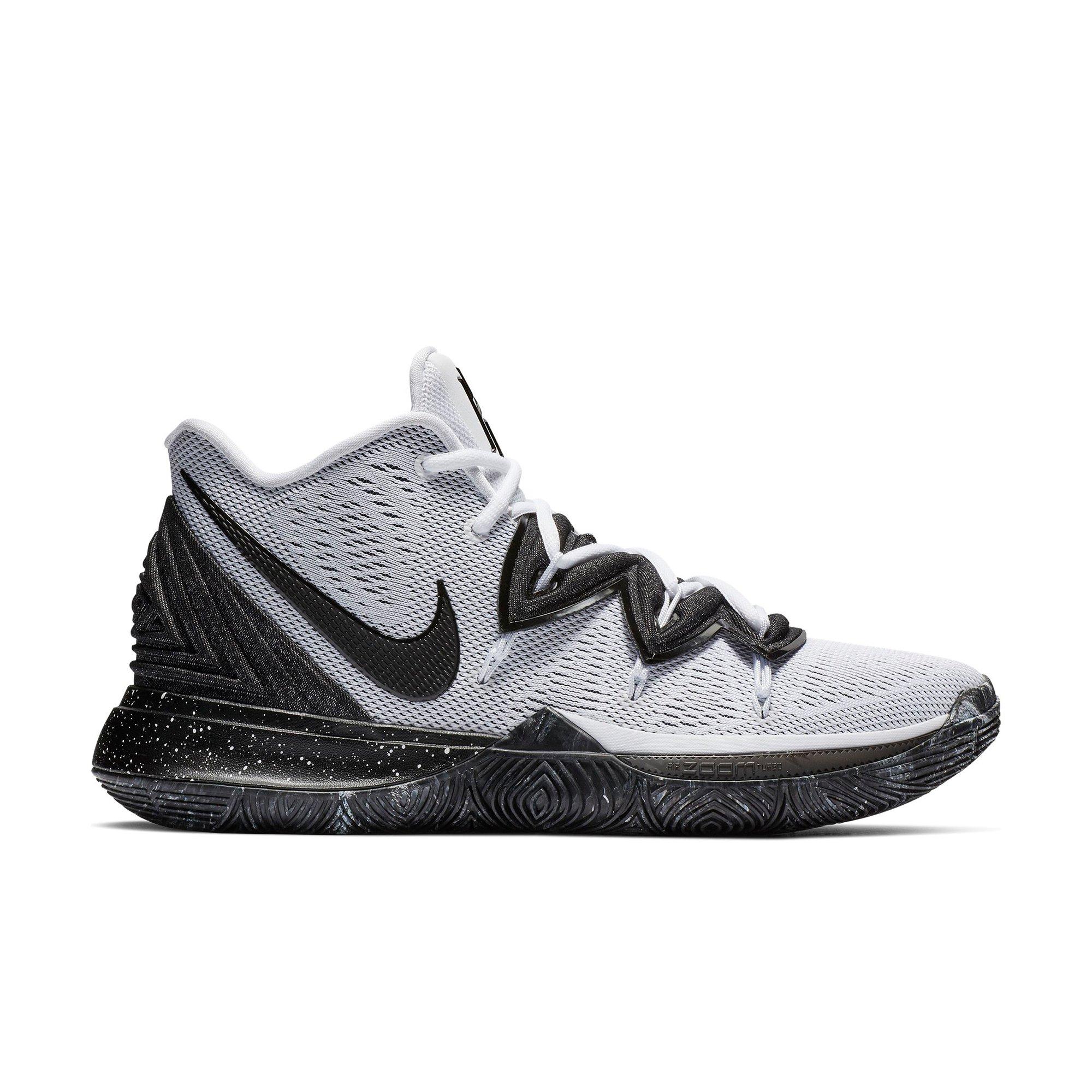 kyrie black and white shoes