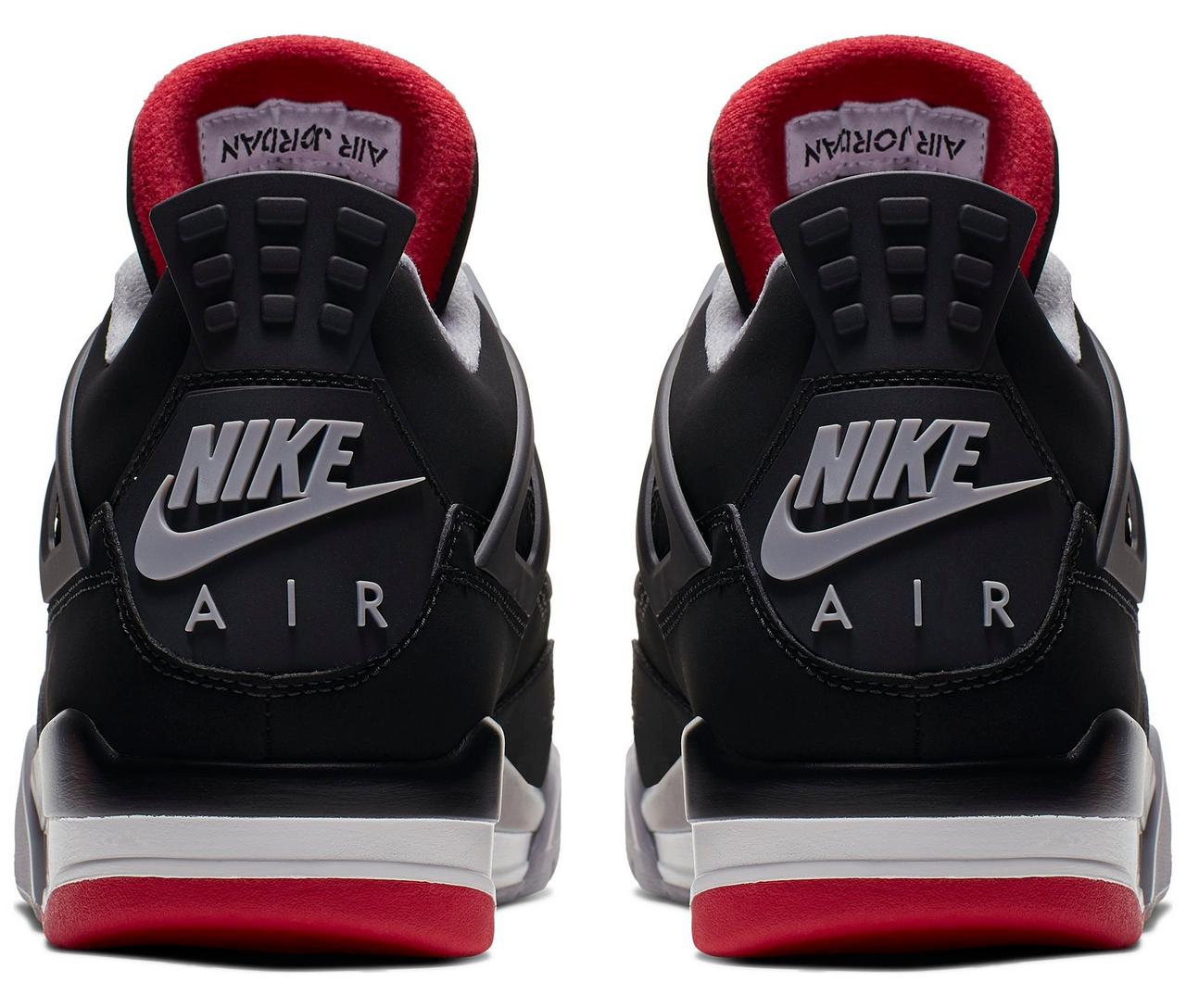 Sneaker Release Air Jordan Retro 4 OG Bred Black Fire Red Basketball Shoe