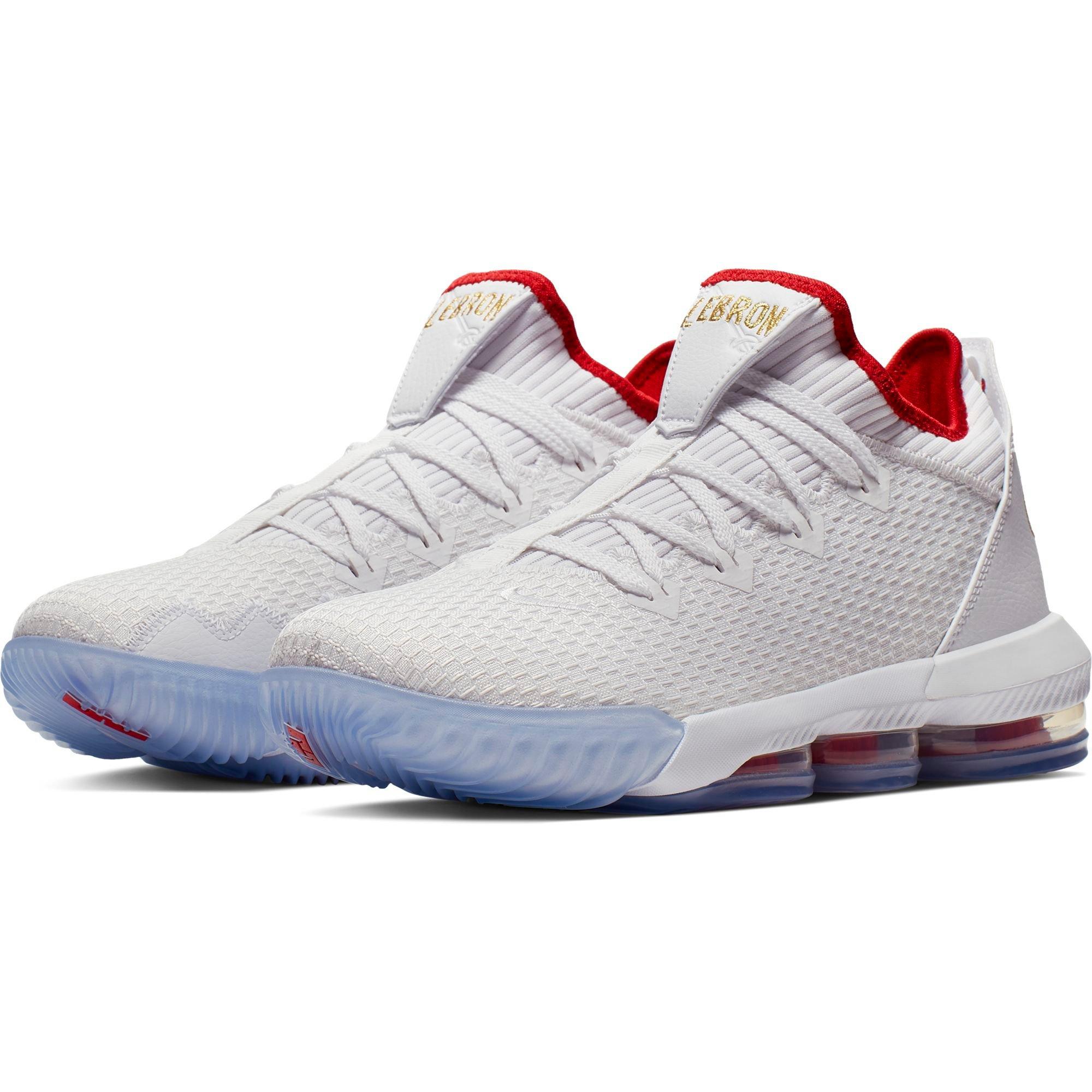 lebron 16 low white red