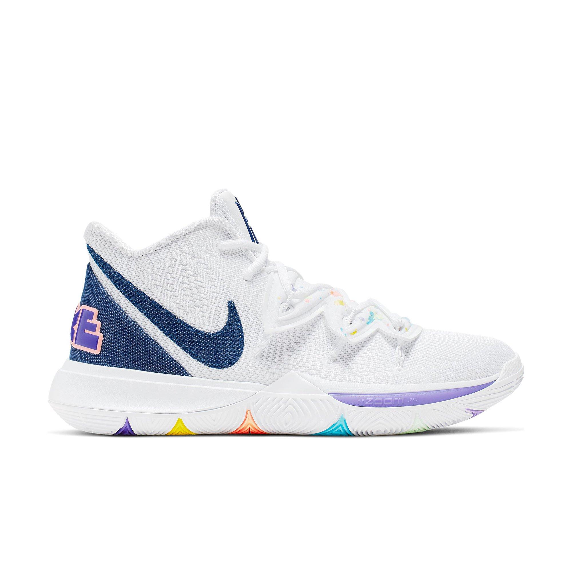 Nike Kyrie 5 White Deep Royal Blue Men S Basketball Shoe