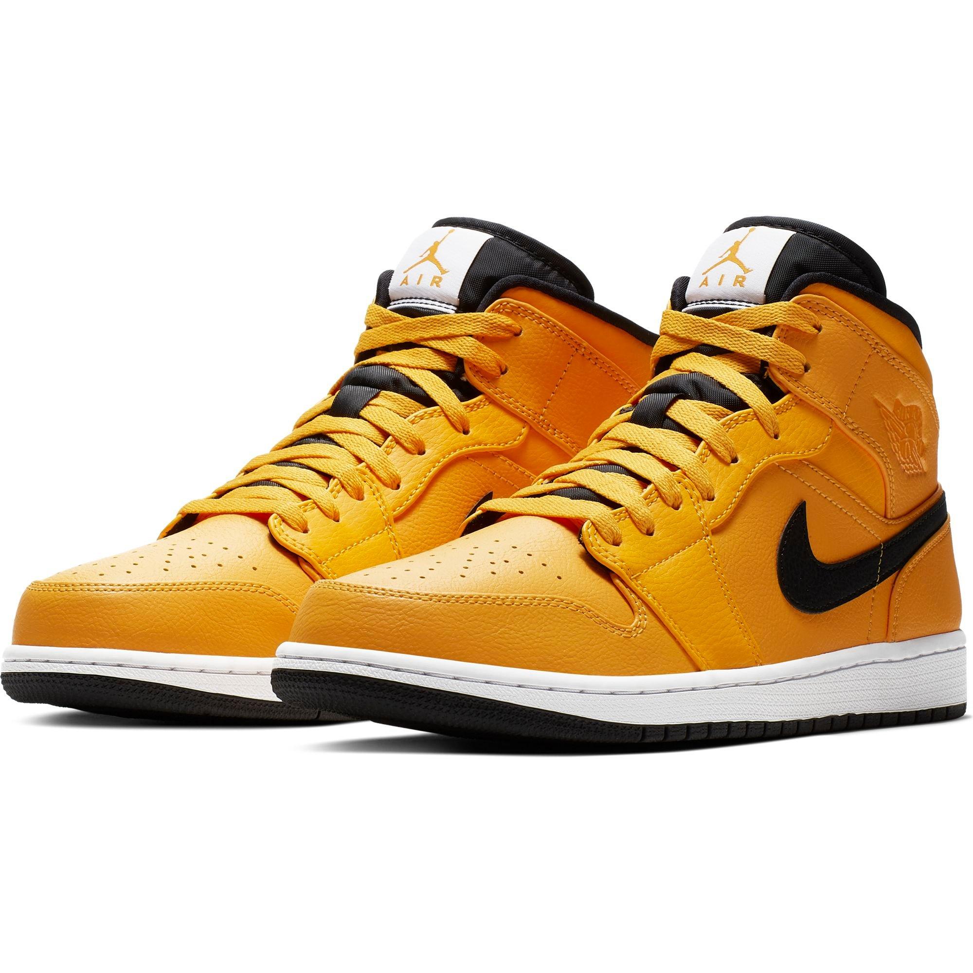 retro 1 mid black and yellow