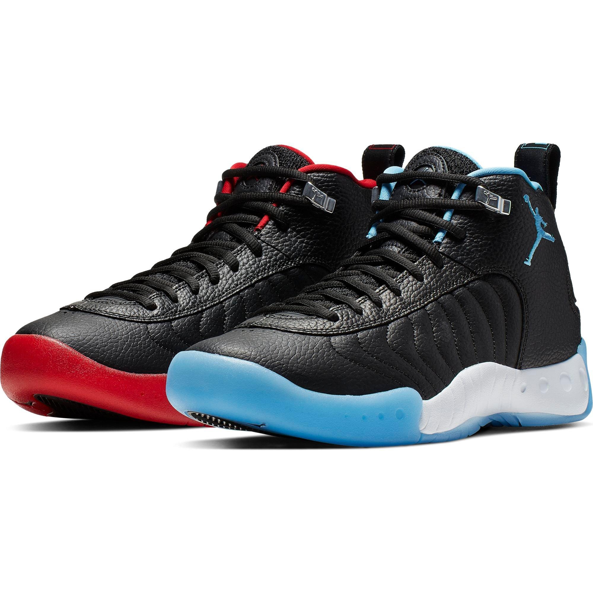 black red and blue jordans