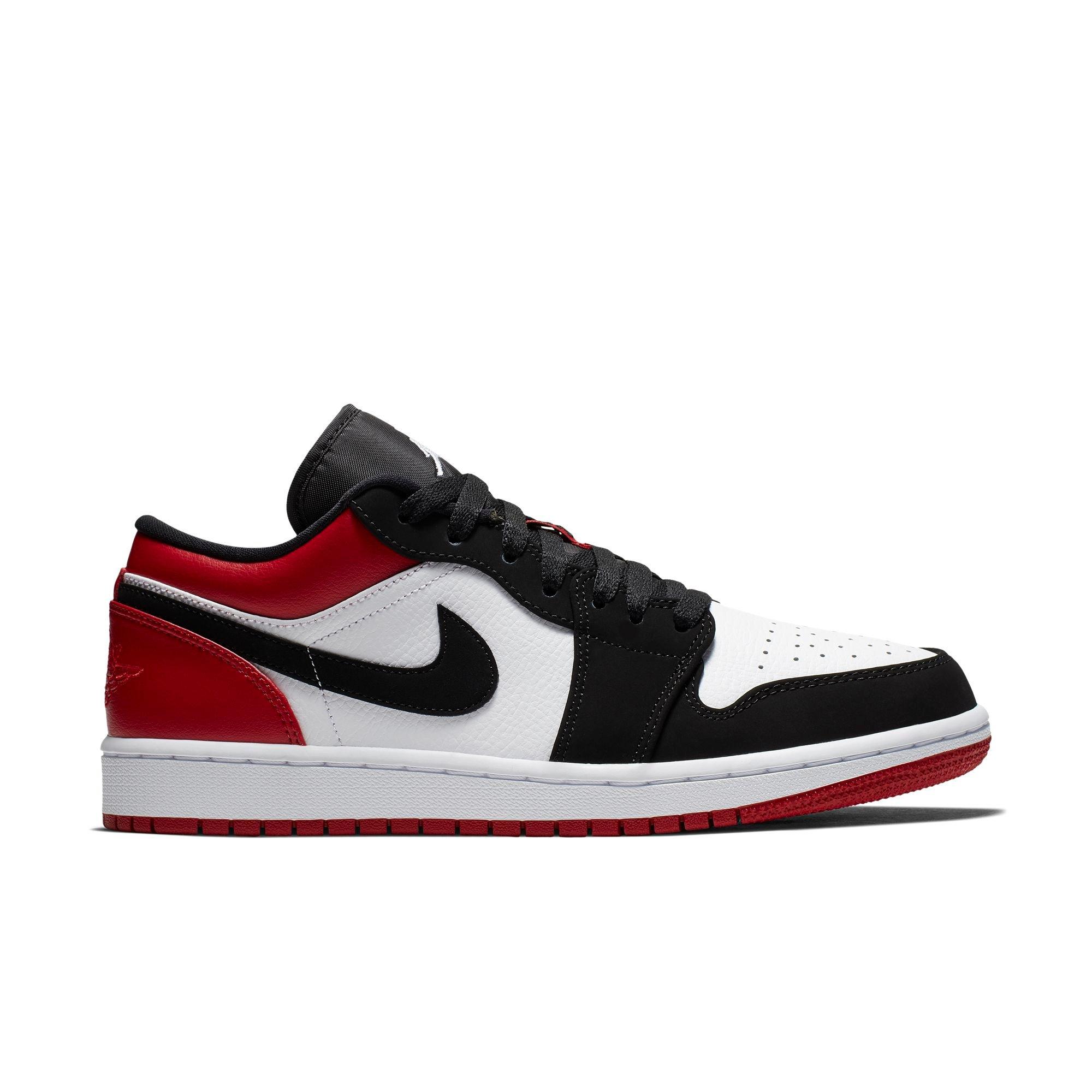 jordan 1 low red white black