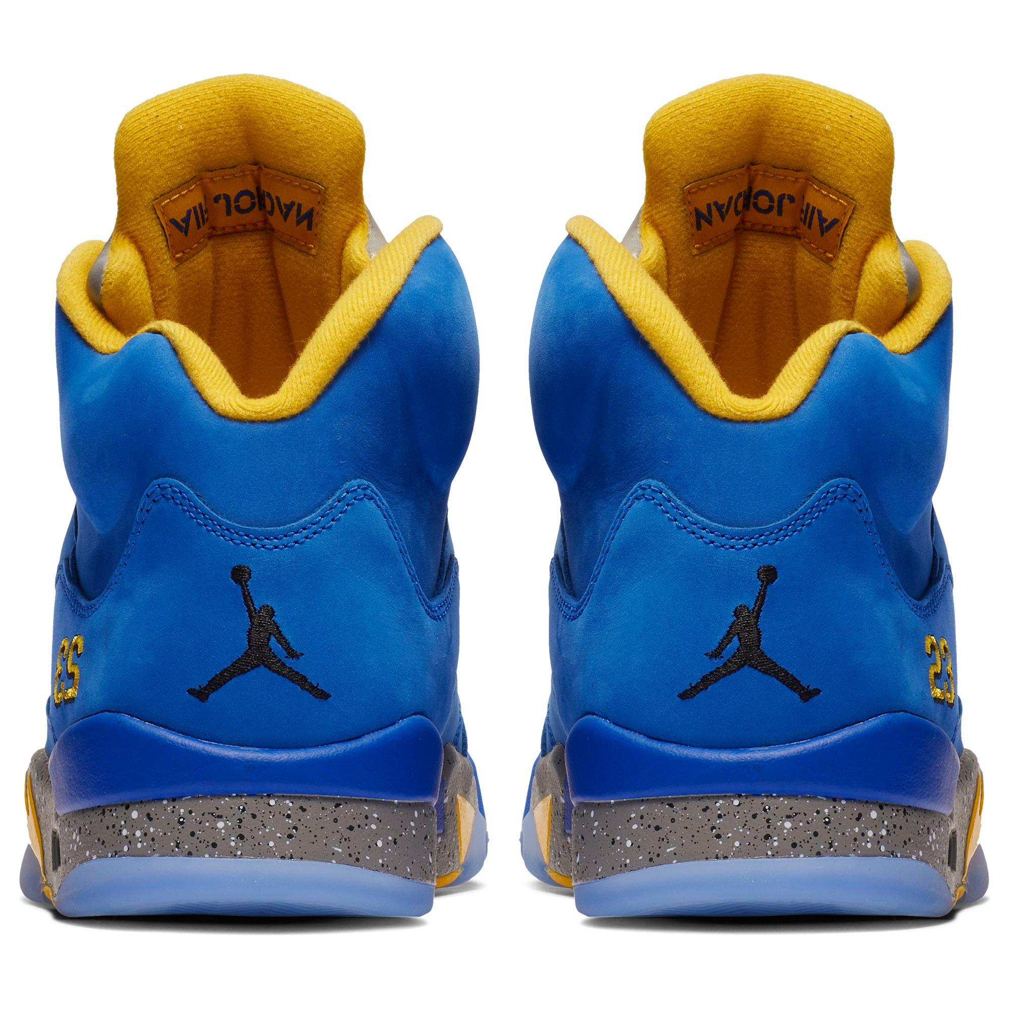 jordan 5 retro blue and yellow