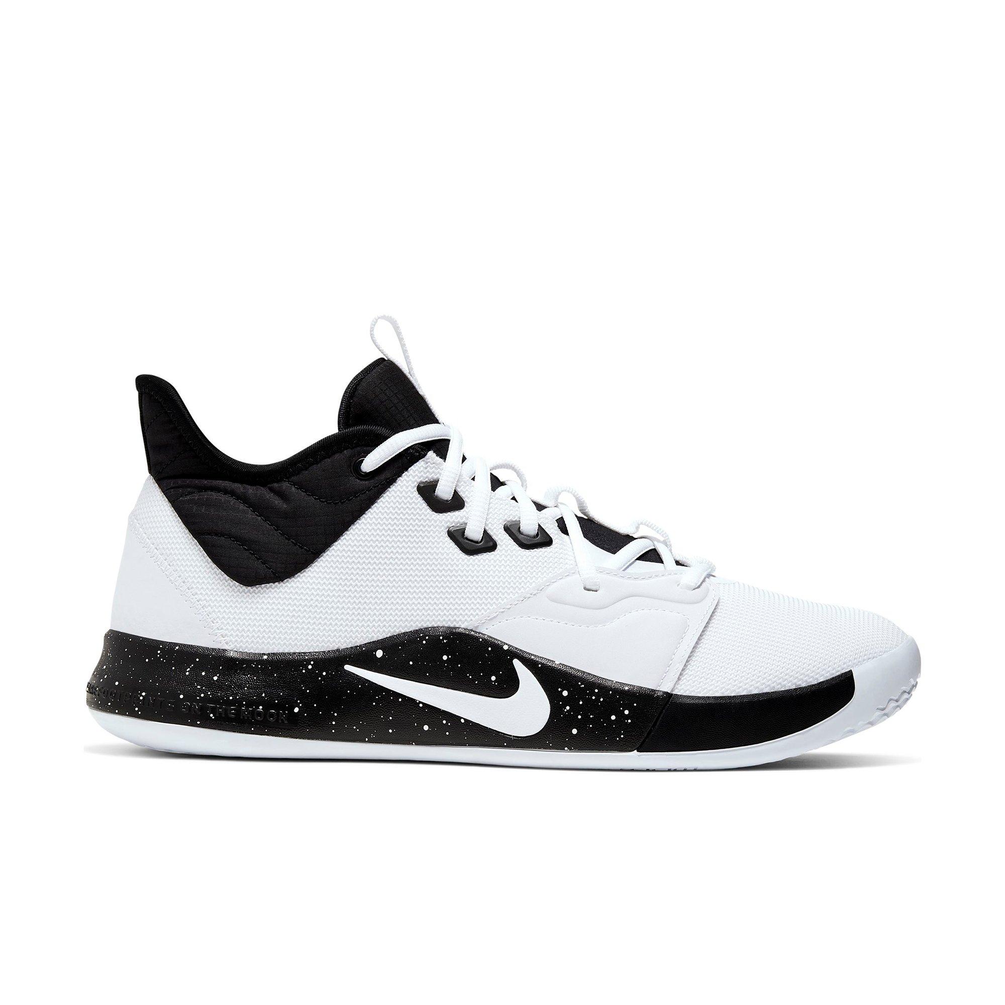 mens black and white basketball shoes