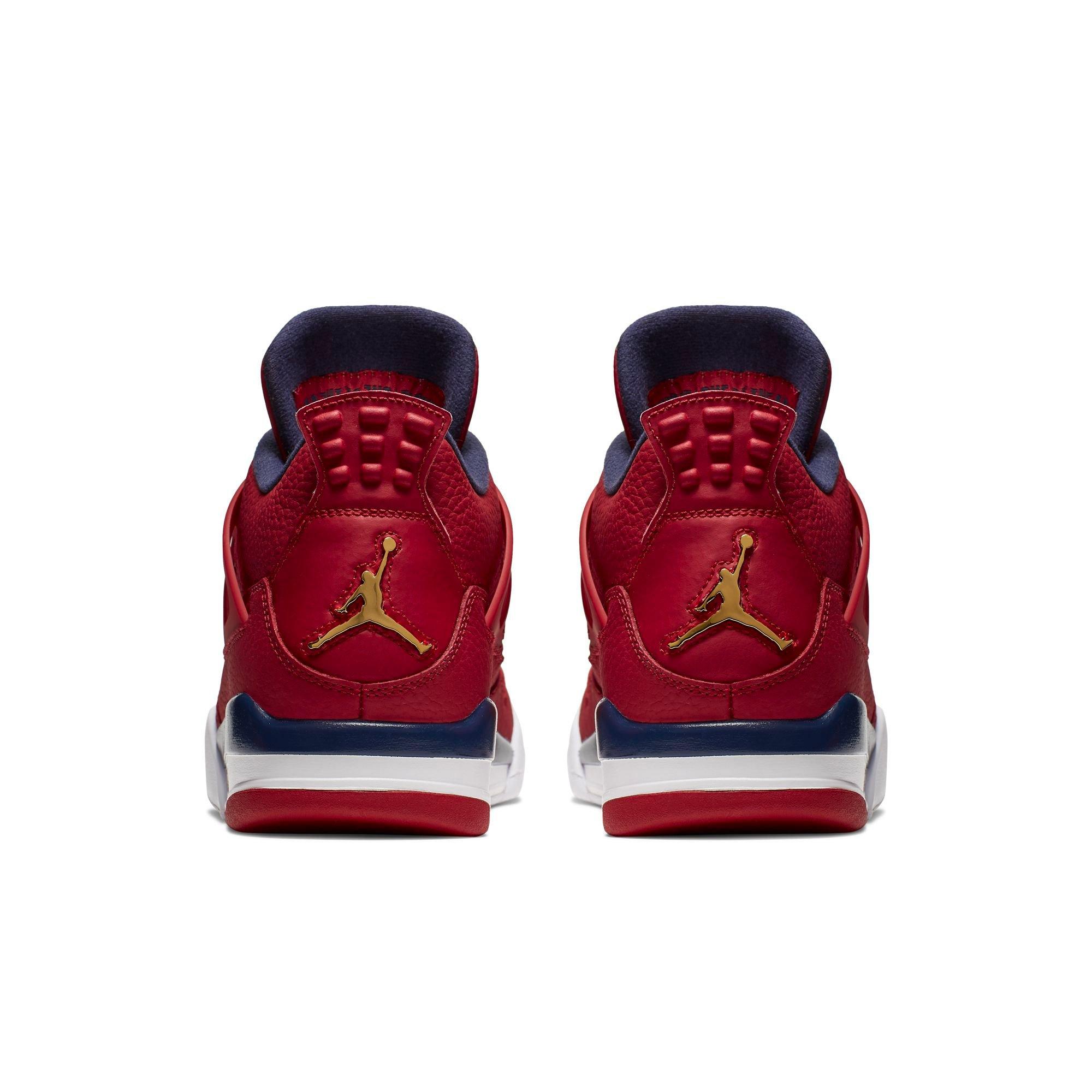 red and blue 4 jordans