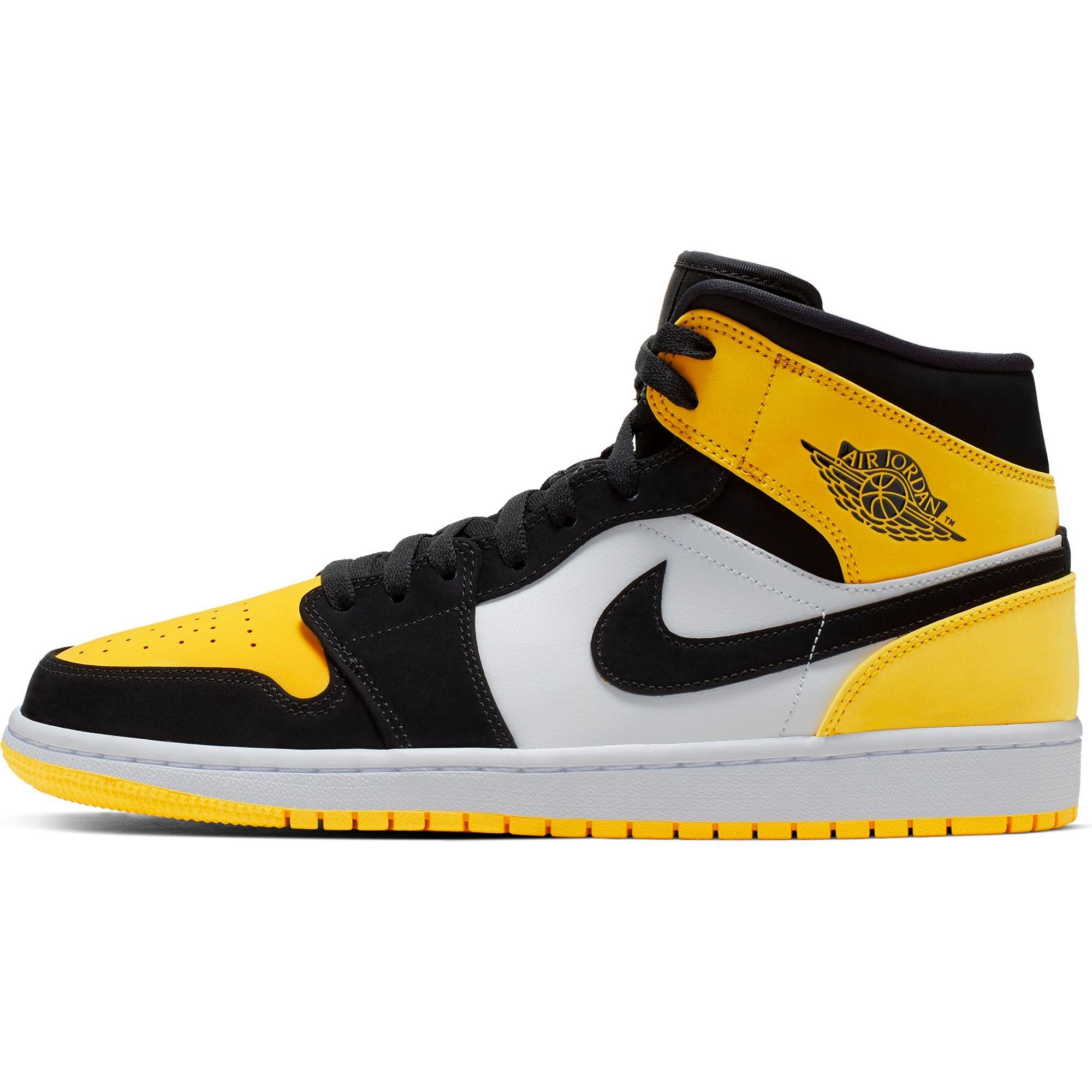 black white yellow jordan 1