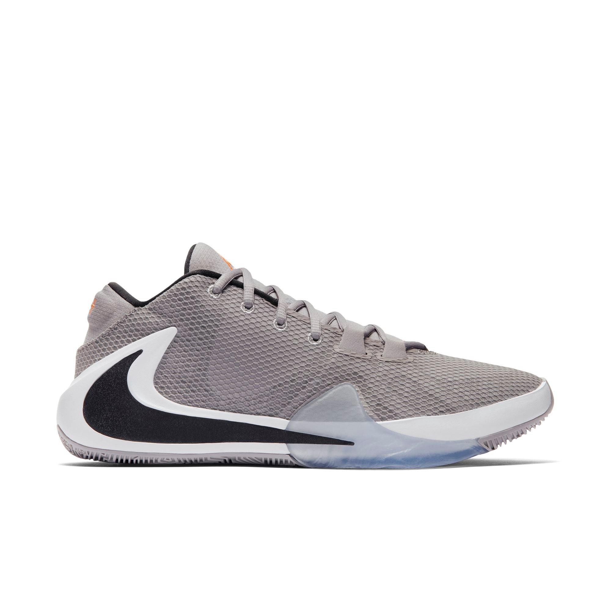 grey basketball shoes