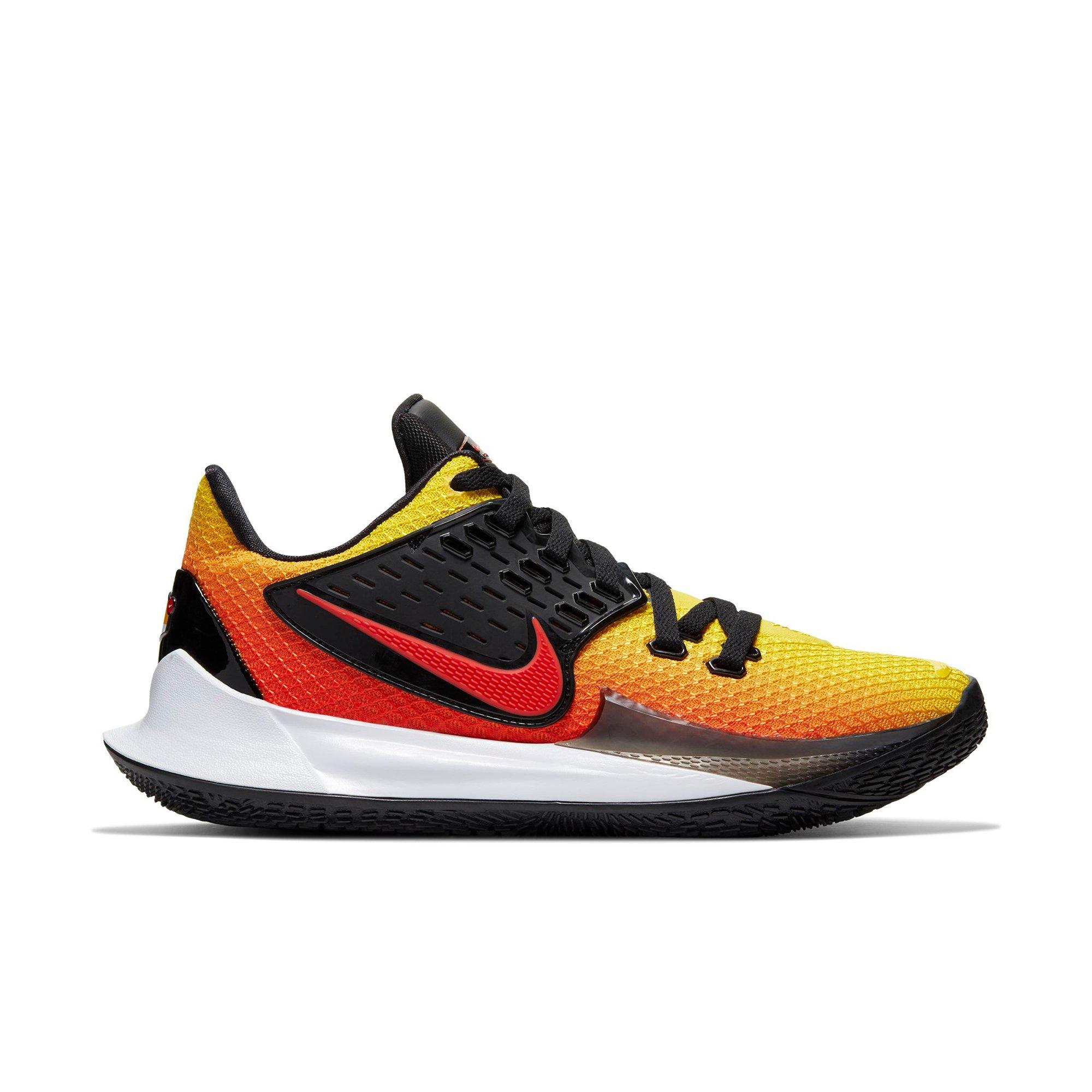 kyrie irving shoes black and orange