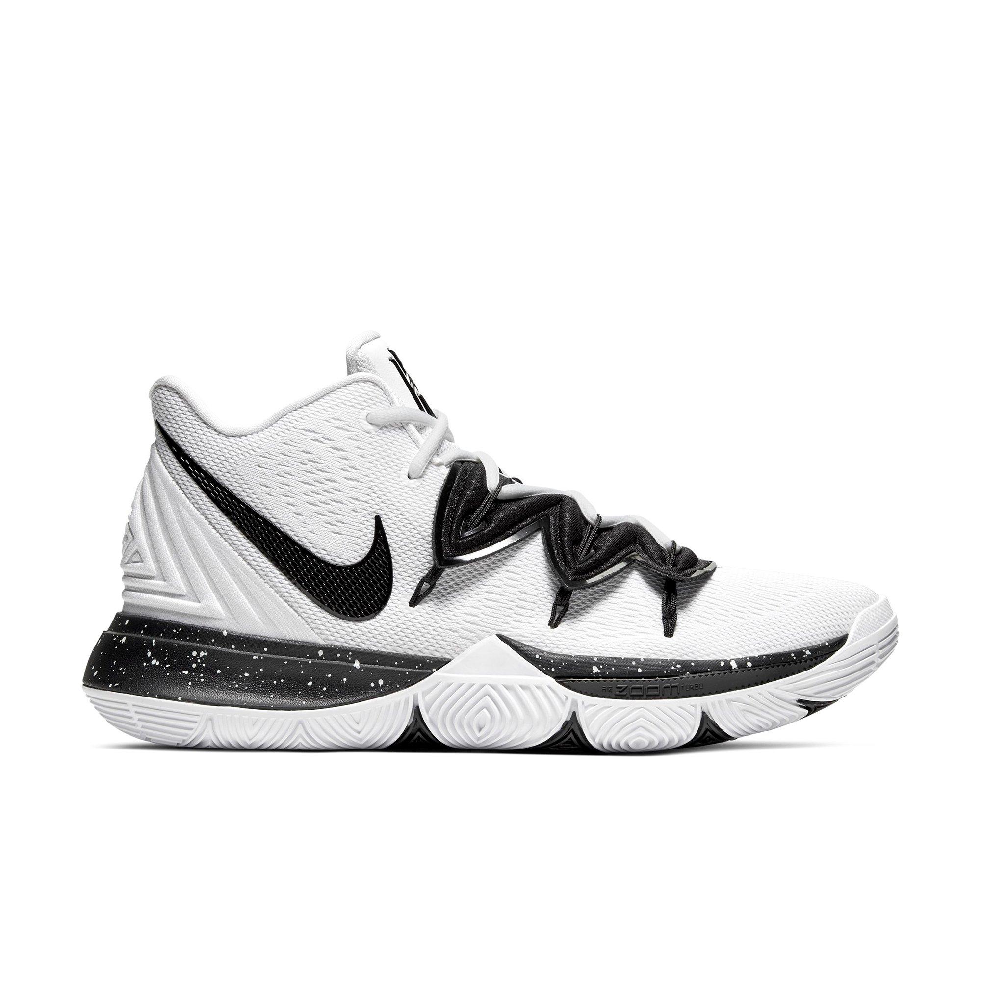 kyrie 5 white and black