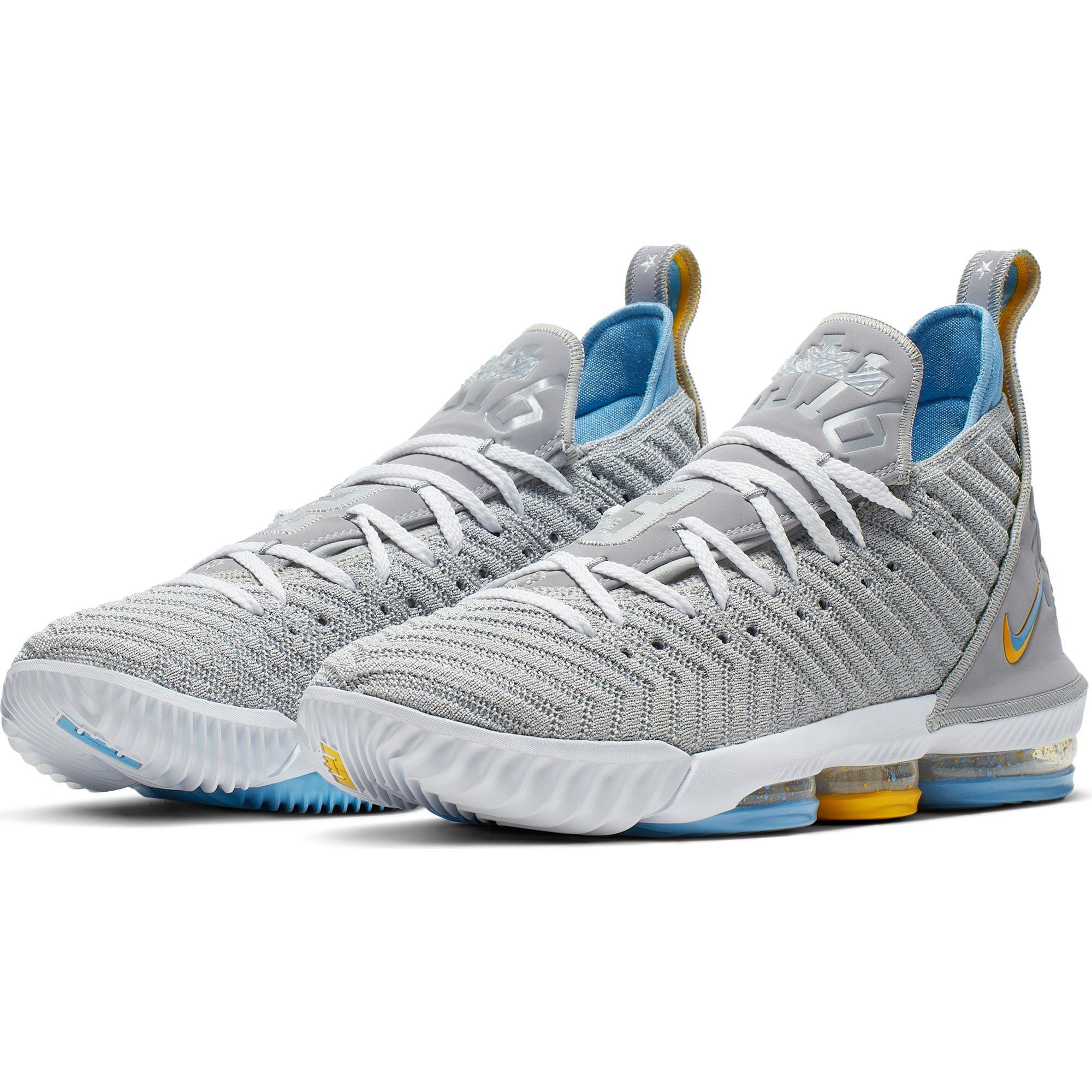 lebron 16 gray and blue