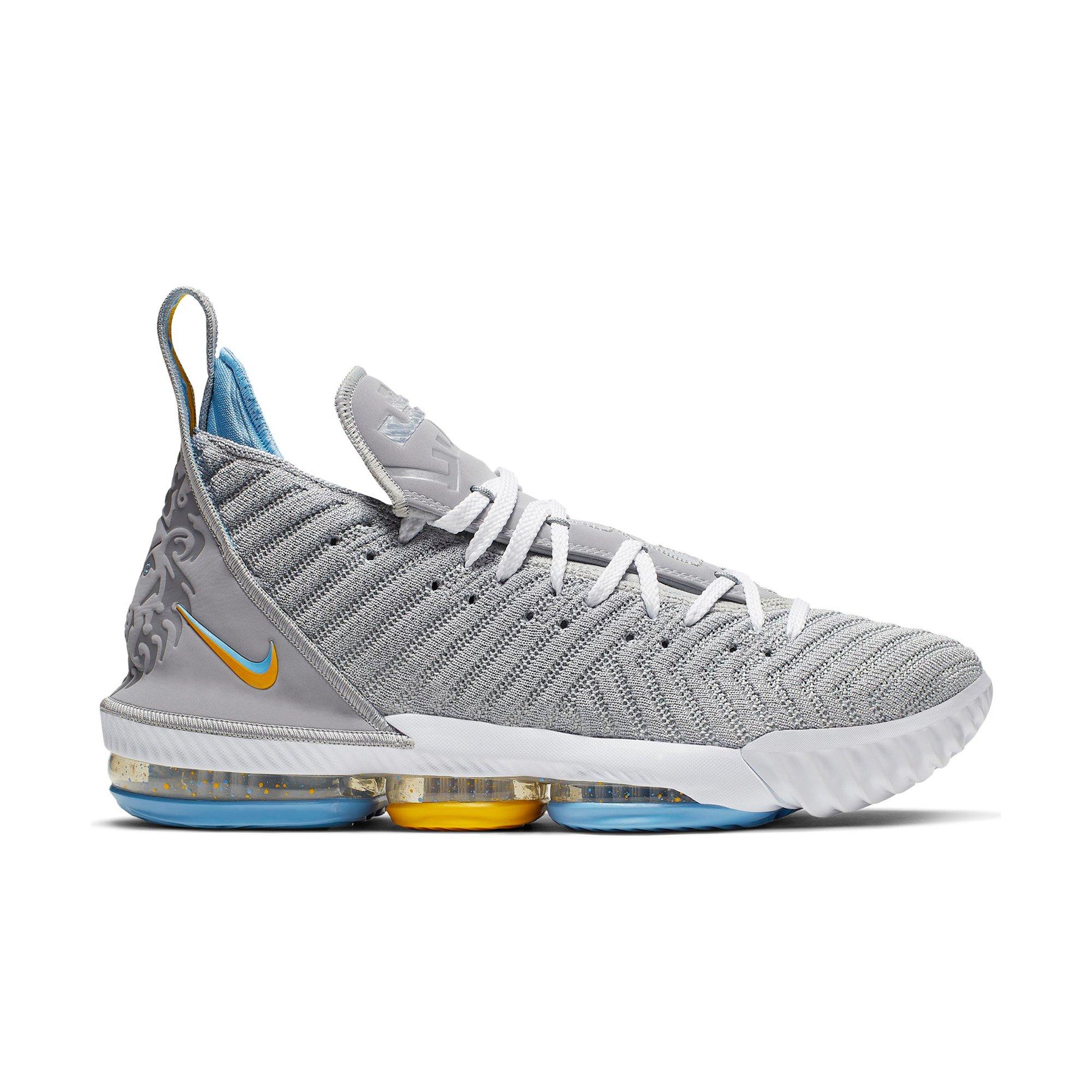 lebron 16 grey and blue