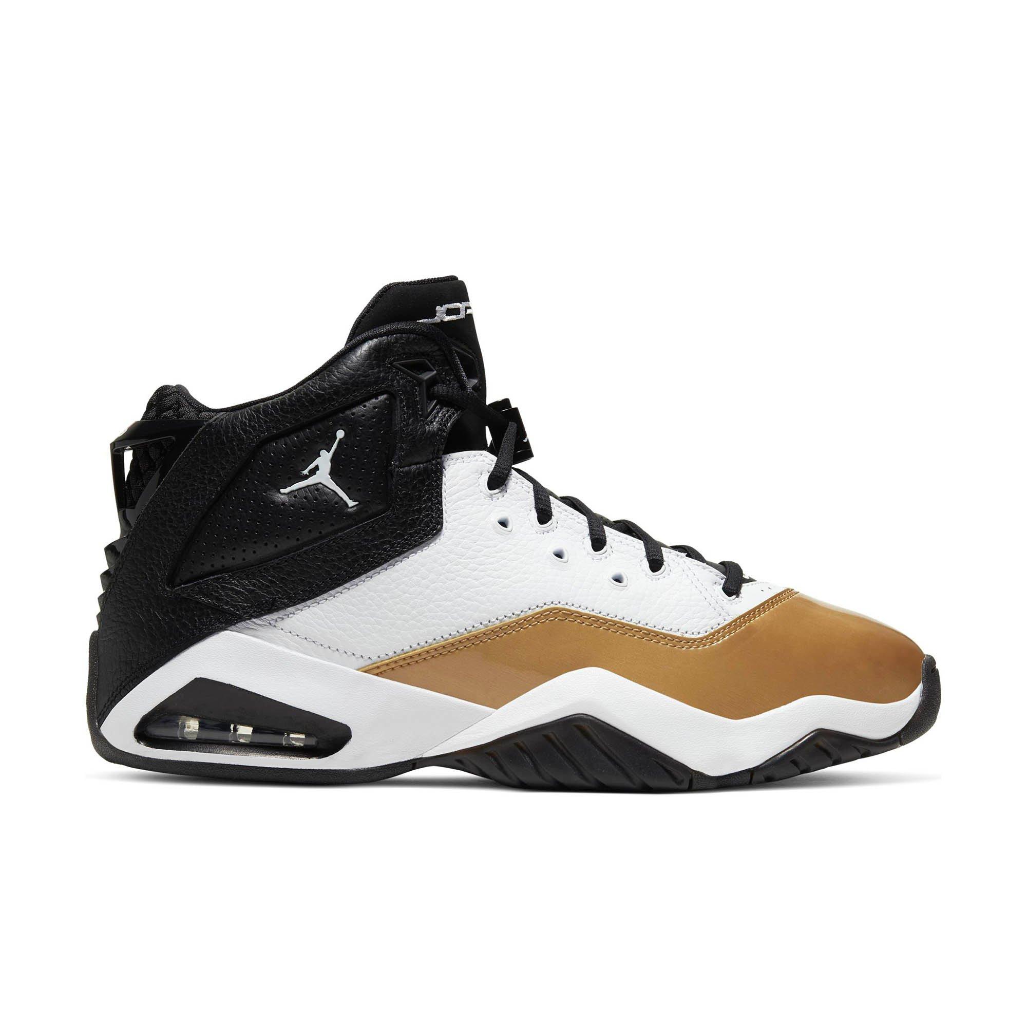 black and gold and white jordans