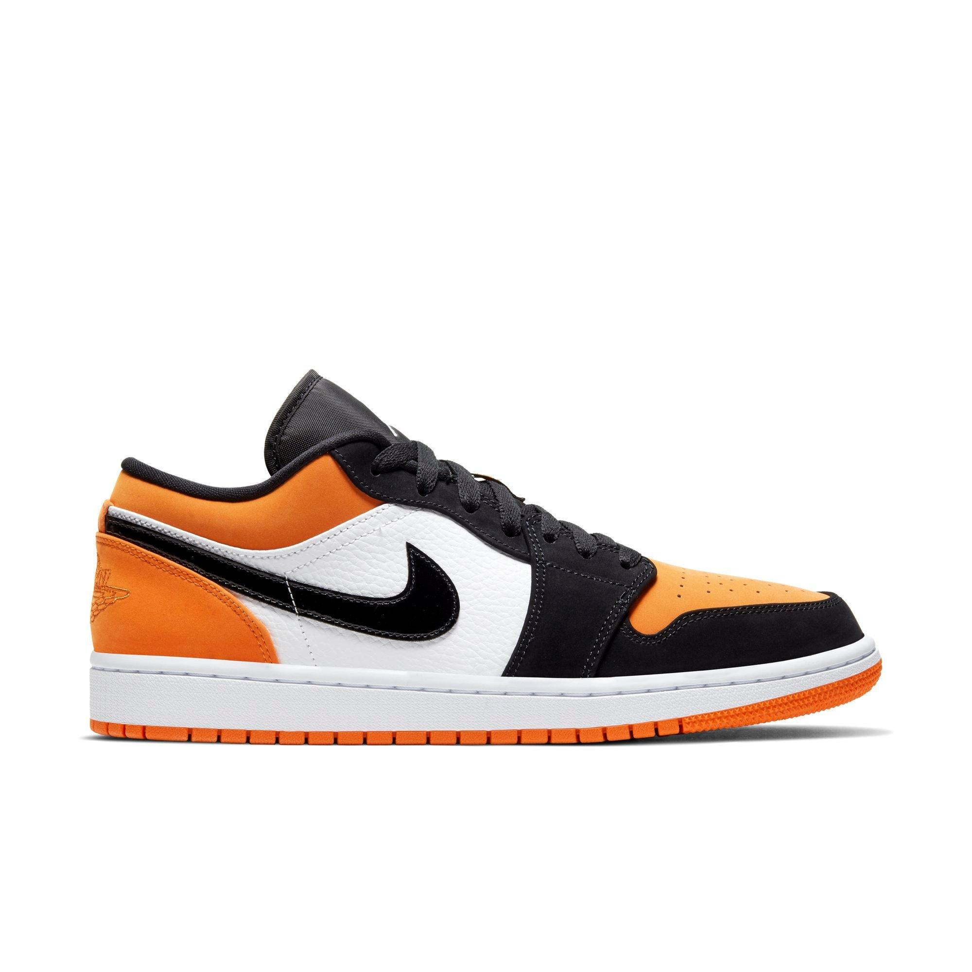 orange and white jordan 1s