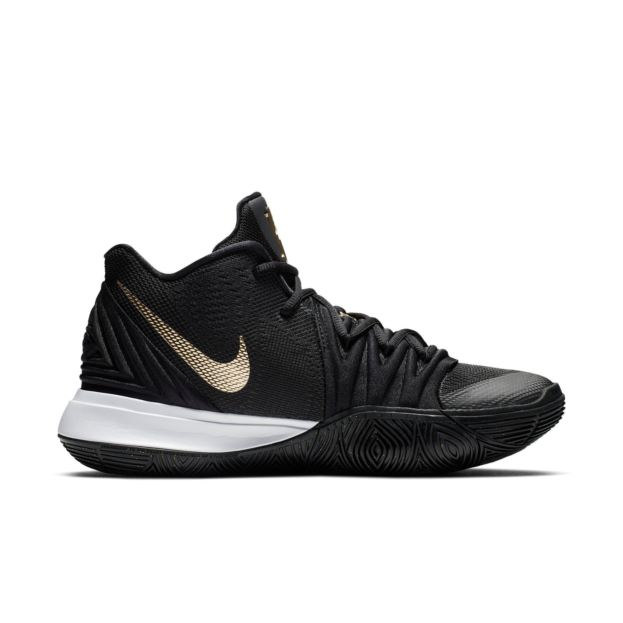 nike kyrie 5 black metallic gold