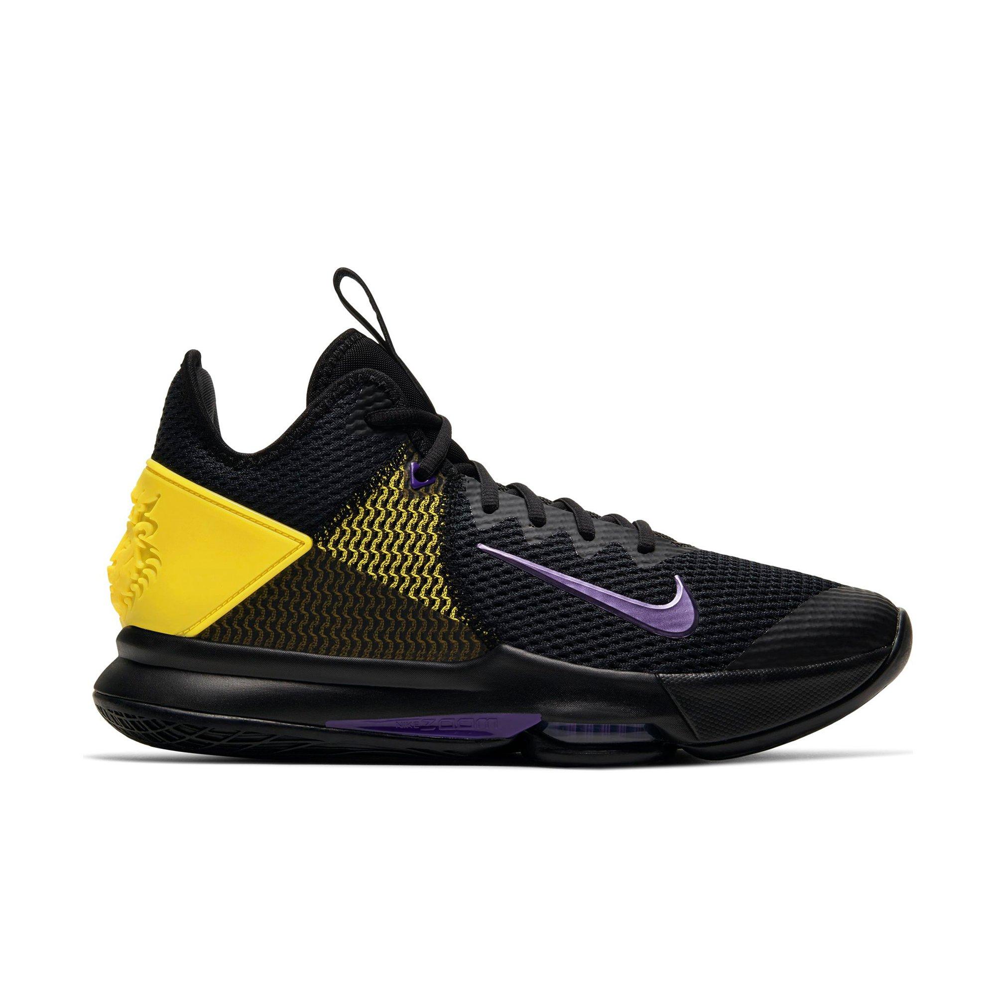 lebron james shoes purple and yellow